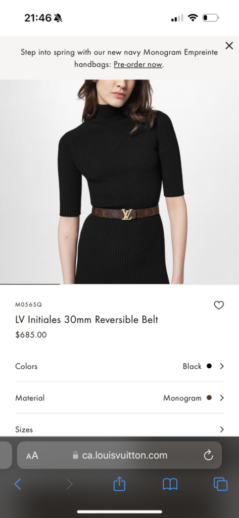 Image for Ceinture Louis Vuitton