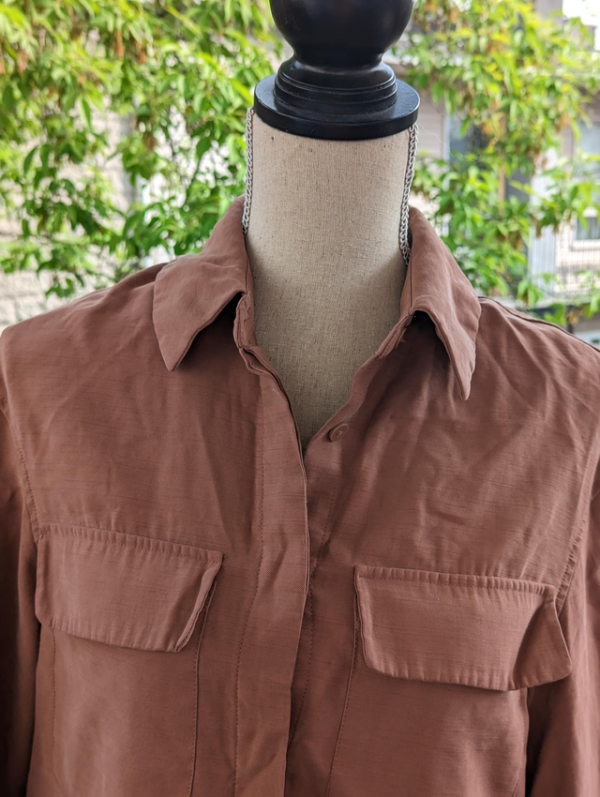 Image for Jolie chemise brun rouille décontractée de marque Dynamite