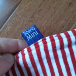 Thumbnail for Foulard rayé en coton Souris mini
