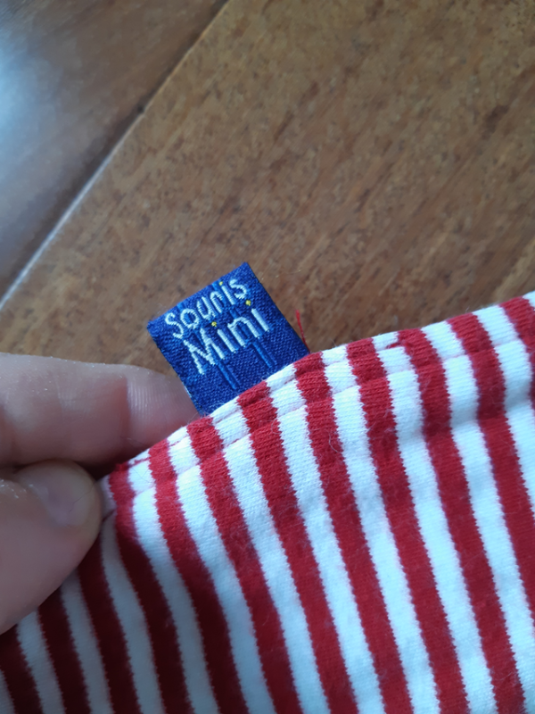 Image for Foulard rayé en coton Souris mini
