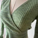 Thumbnail for Tricot crop top manches longues