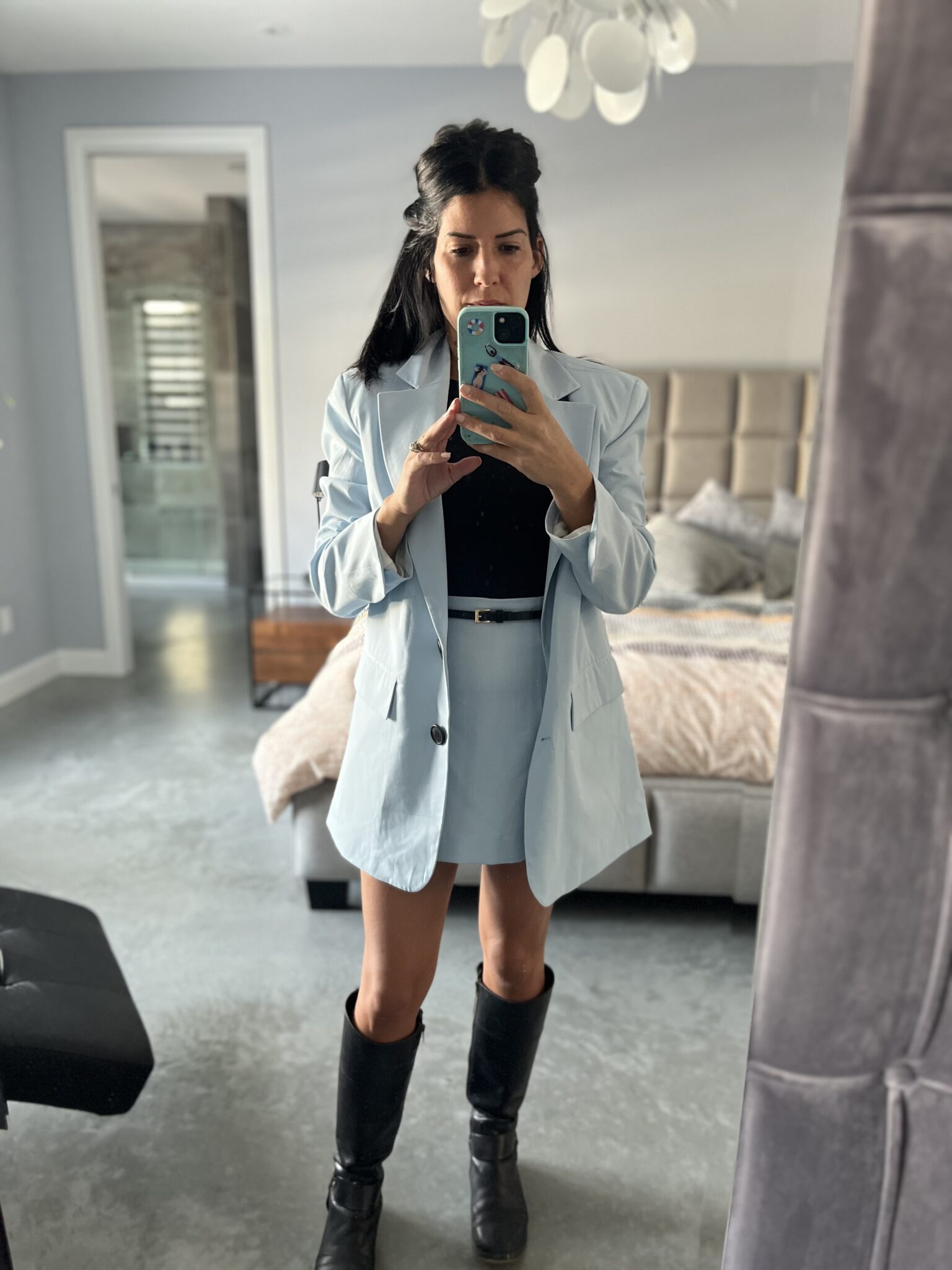 Image for Blazer droit oversize et jupe pantalon à plis plat - Zara
