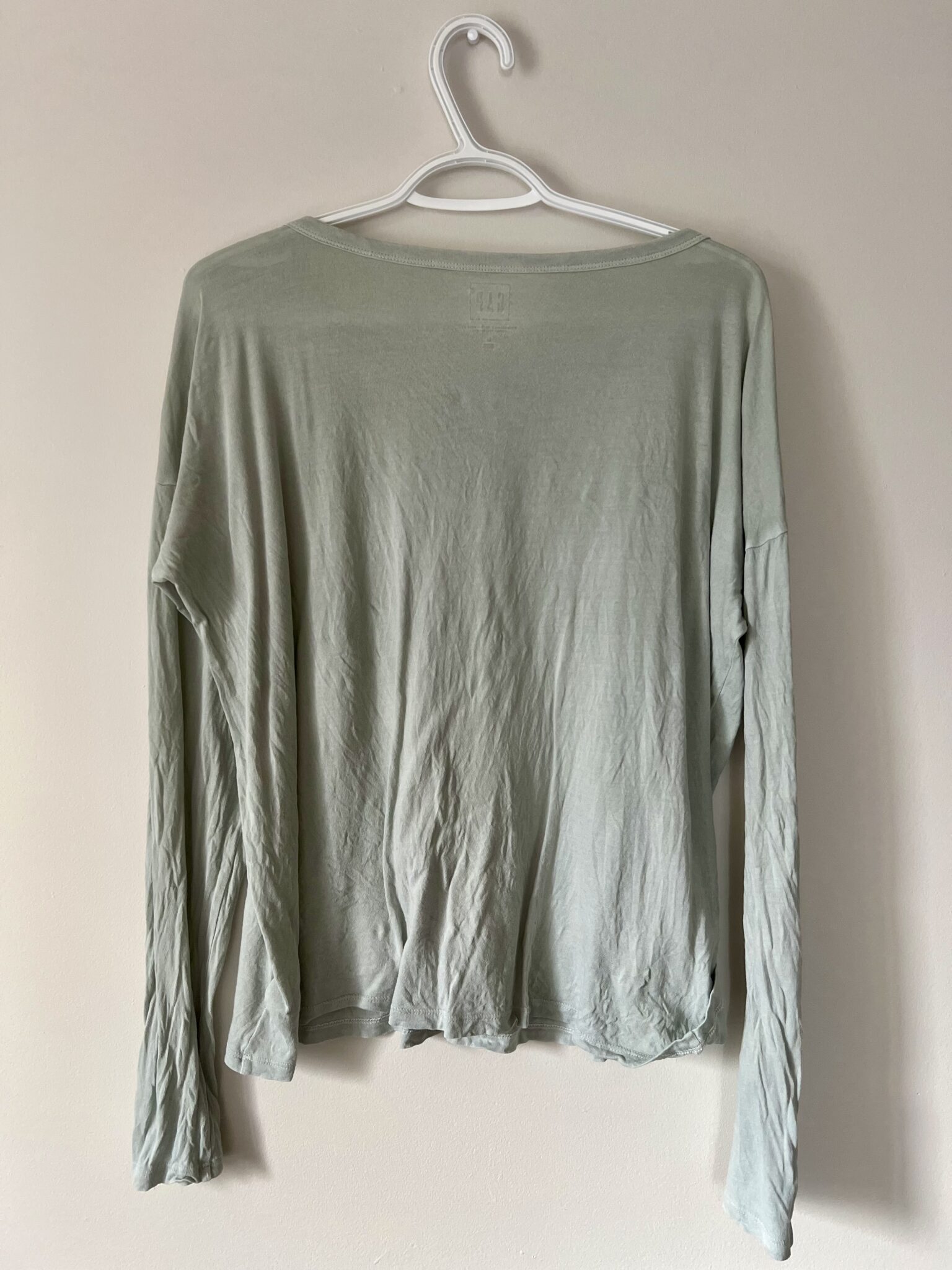Image for T-shirt Chandail Manches Longues Vert Sauge Gap