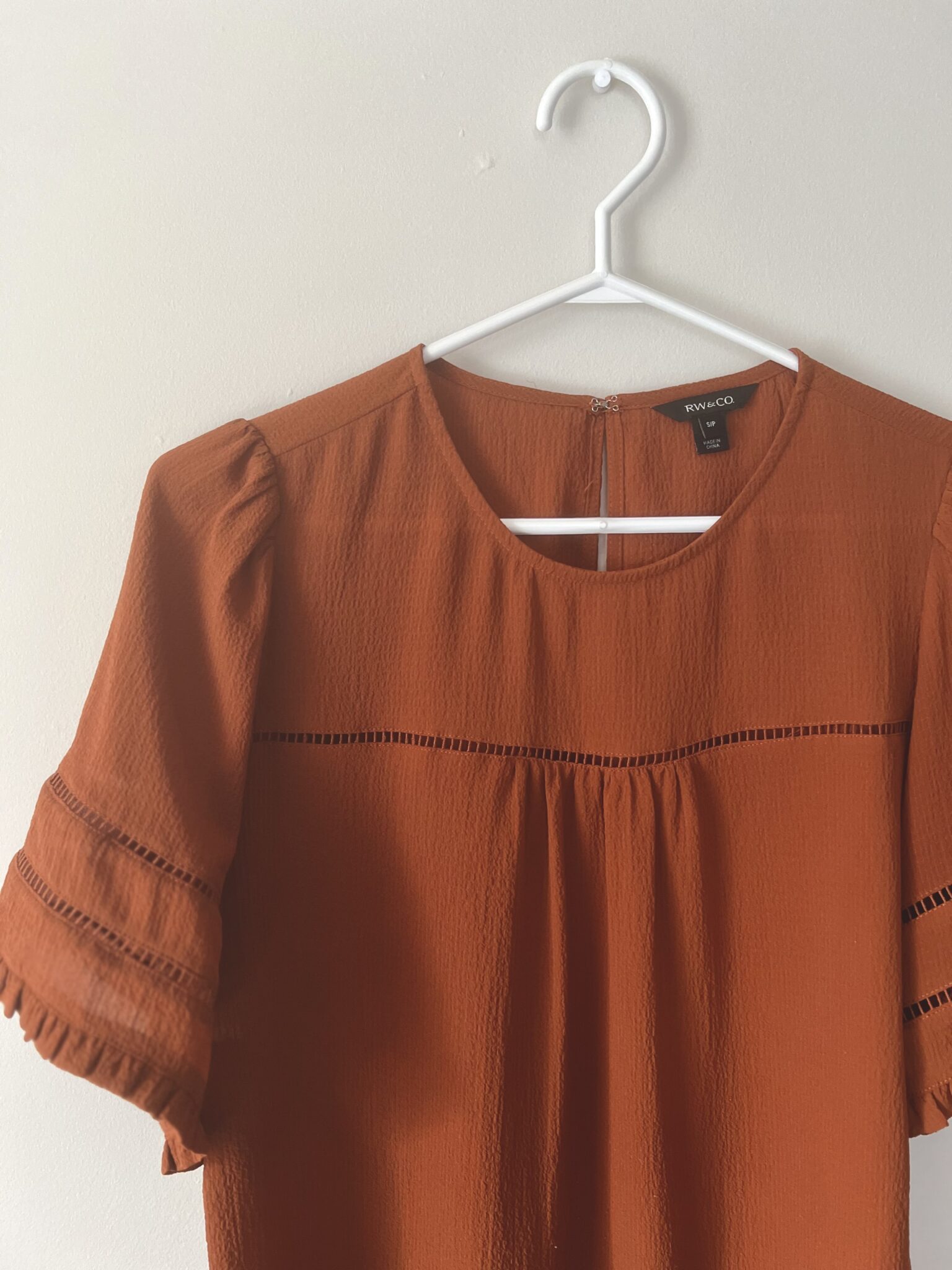 Image for Blouse manches courtes Orange Brûlée RW&CO