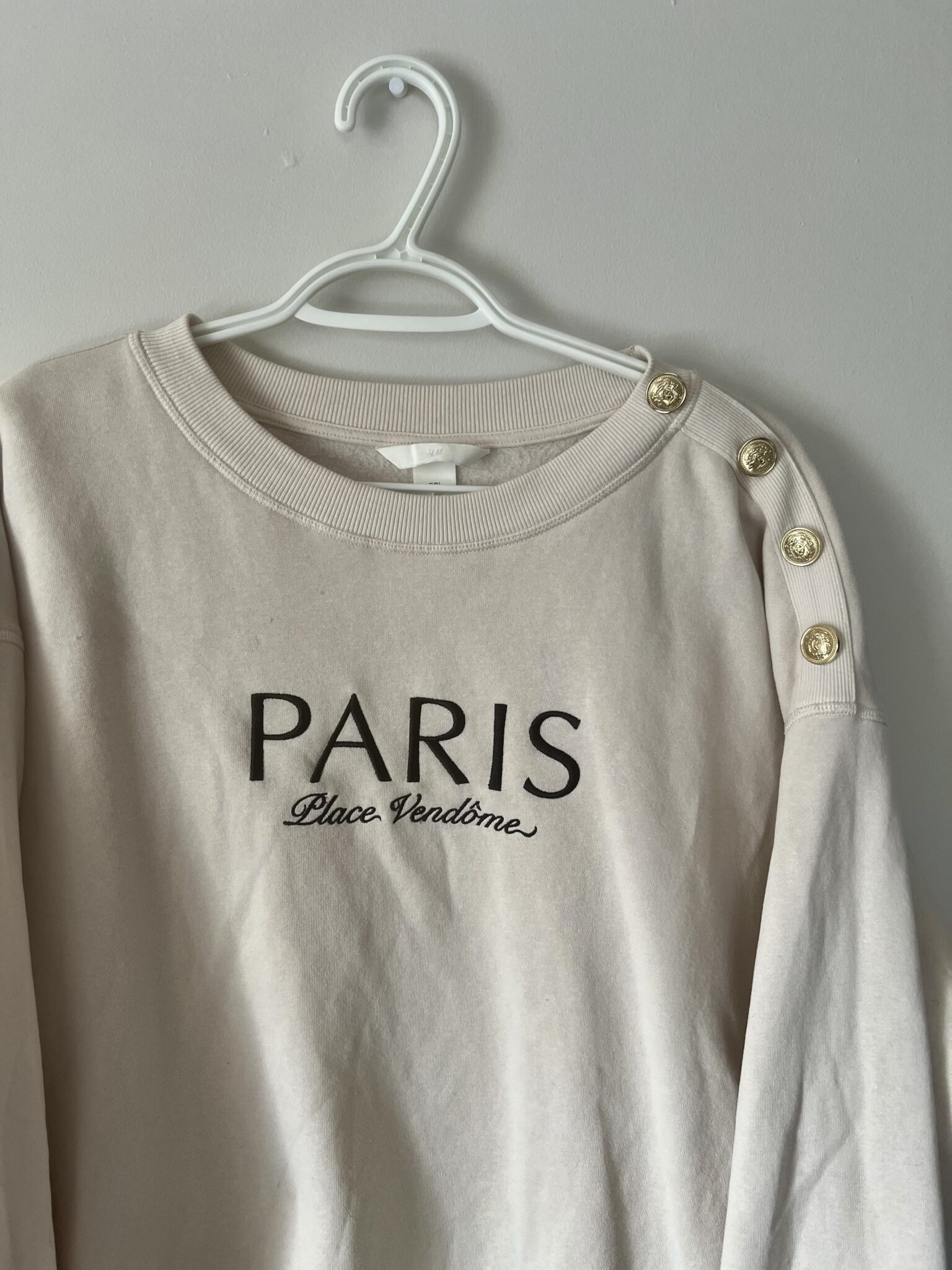 Image for Crewneck beige Paris H&M