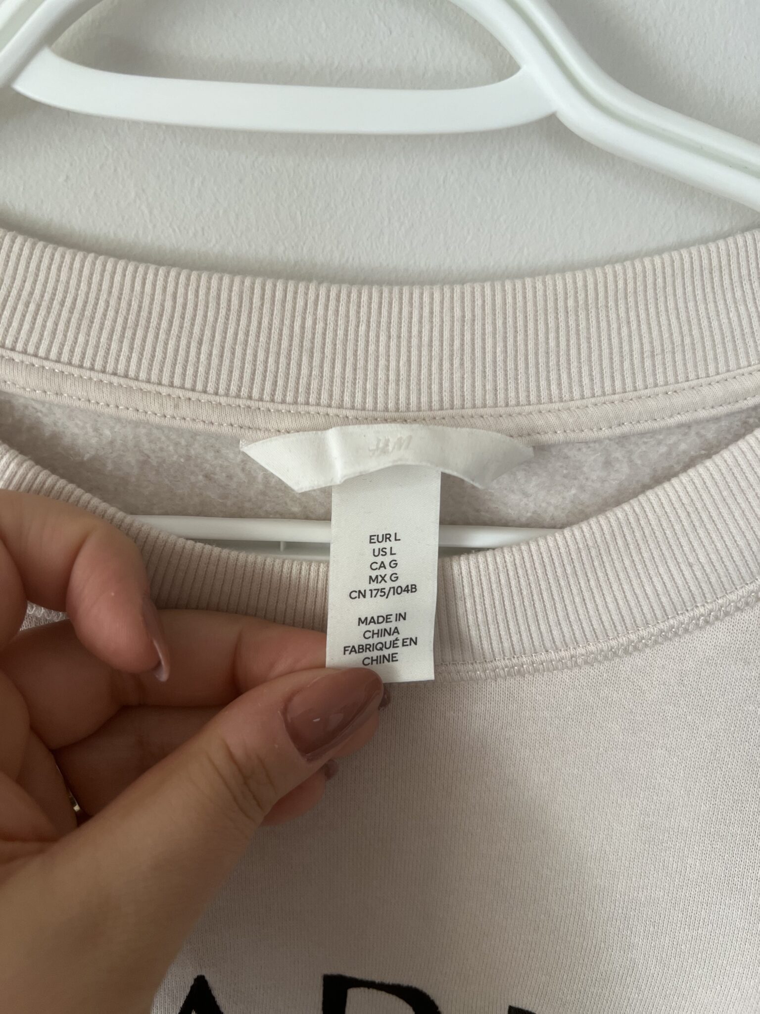 Image for Crewneck beige Paris H&M