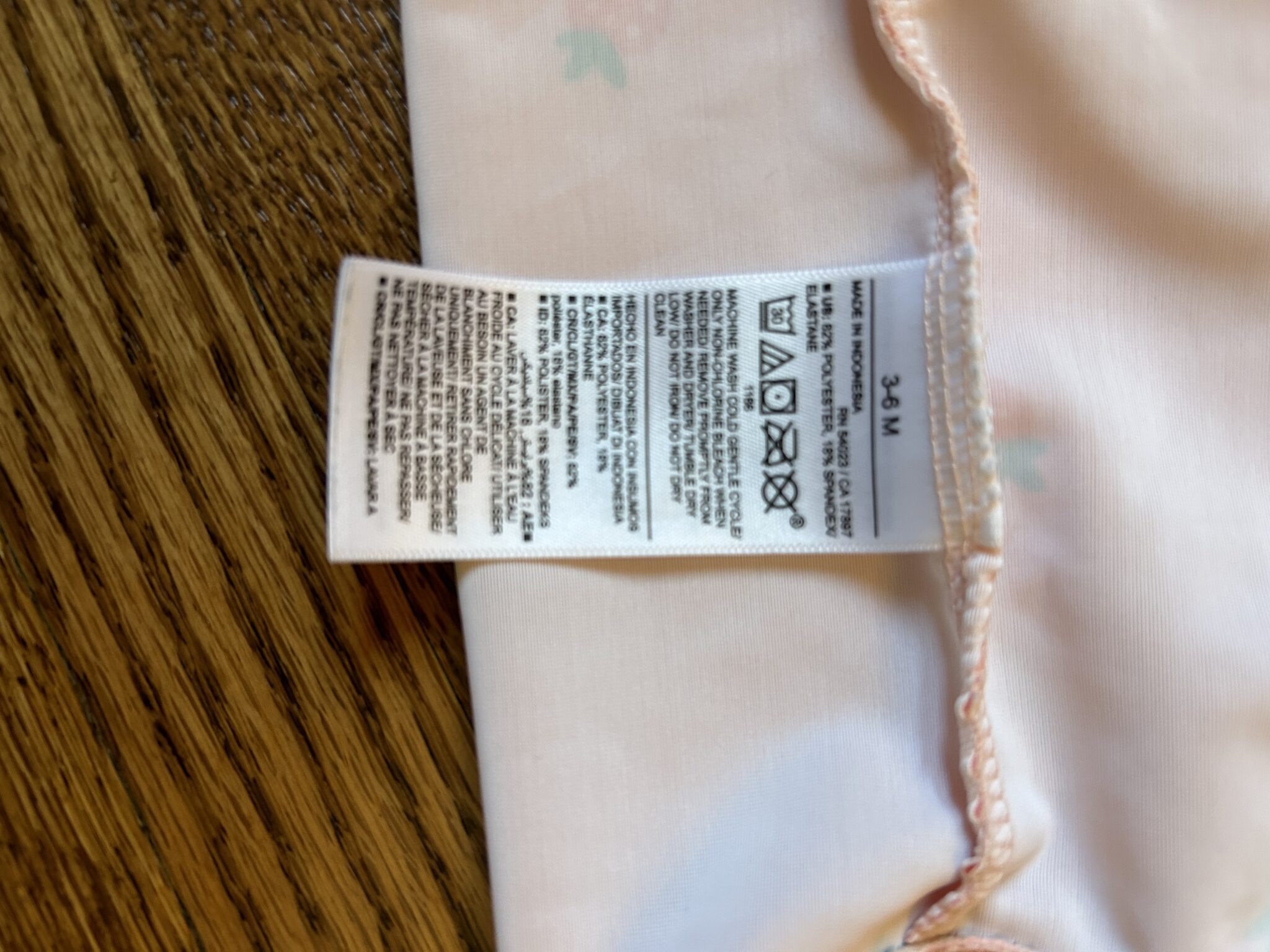 Image for 3-6 months baby girl swimming costume