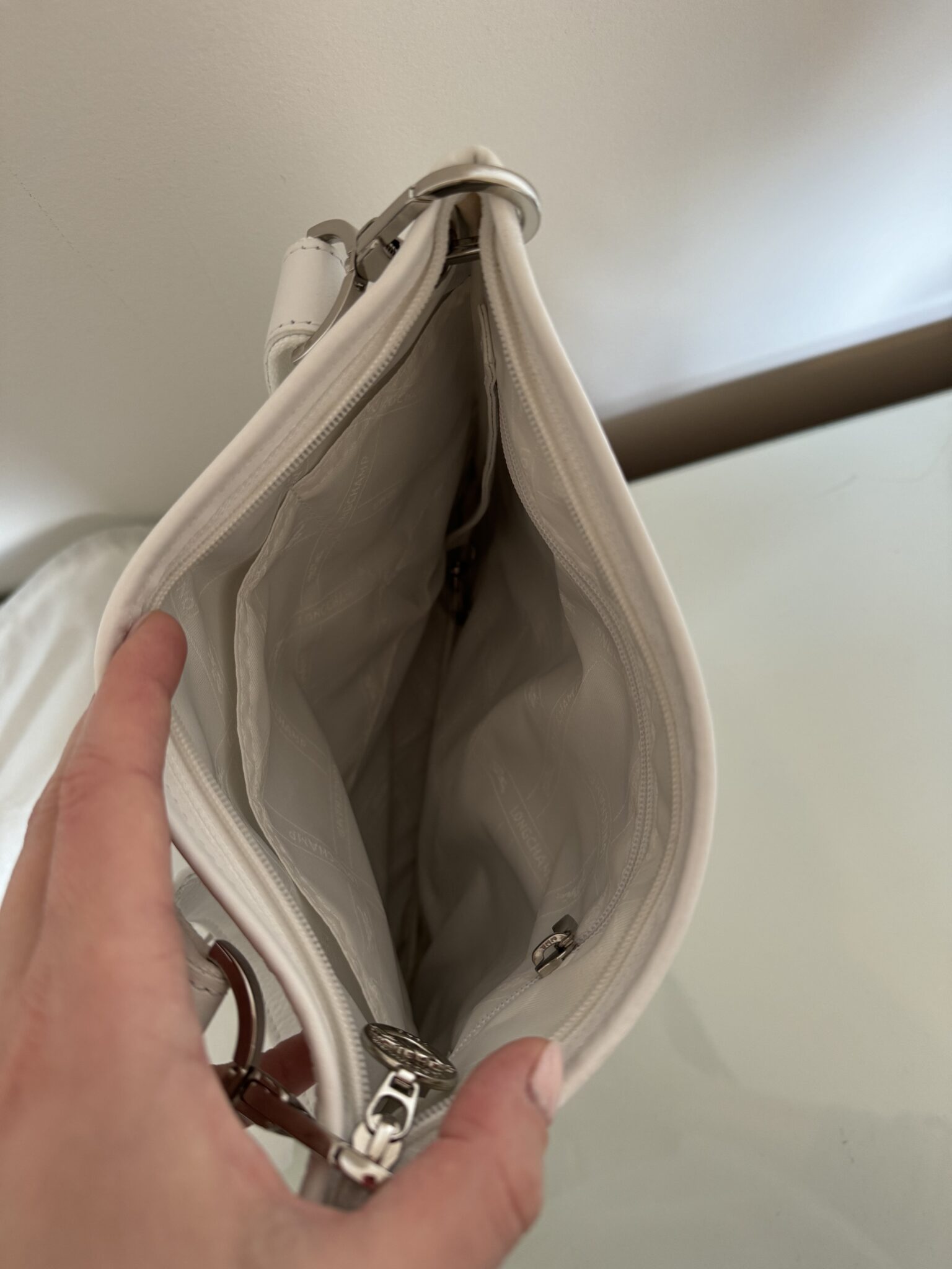 Image for Sac en cuir blanc Longchamp