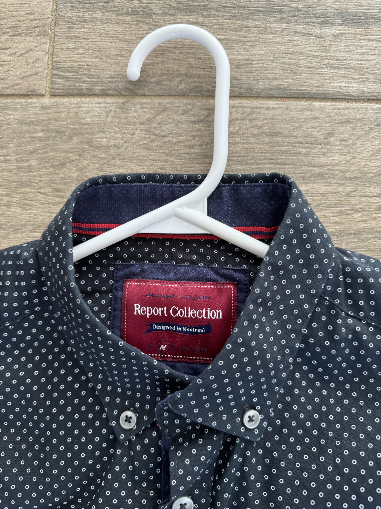 Image for Medium Black shirt with white dots Simons