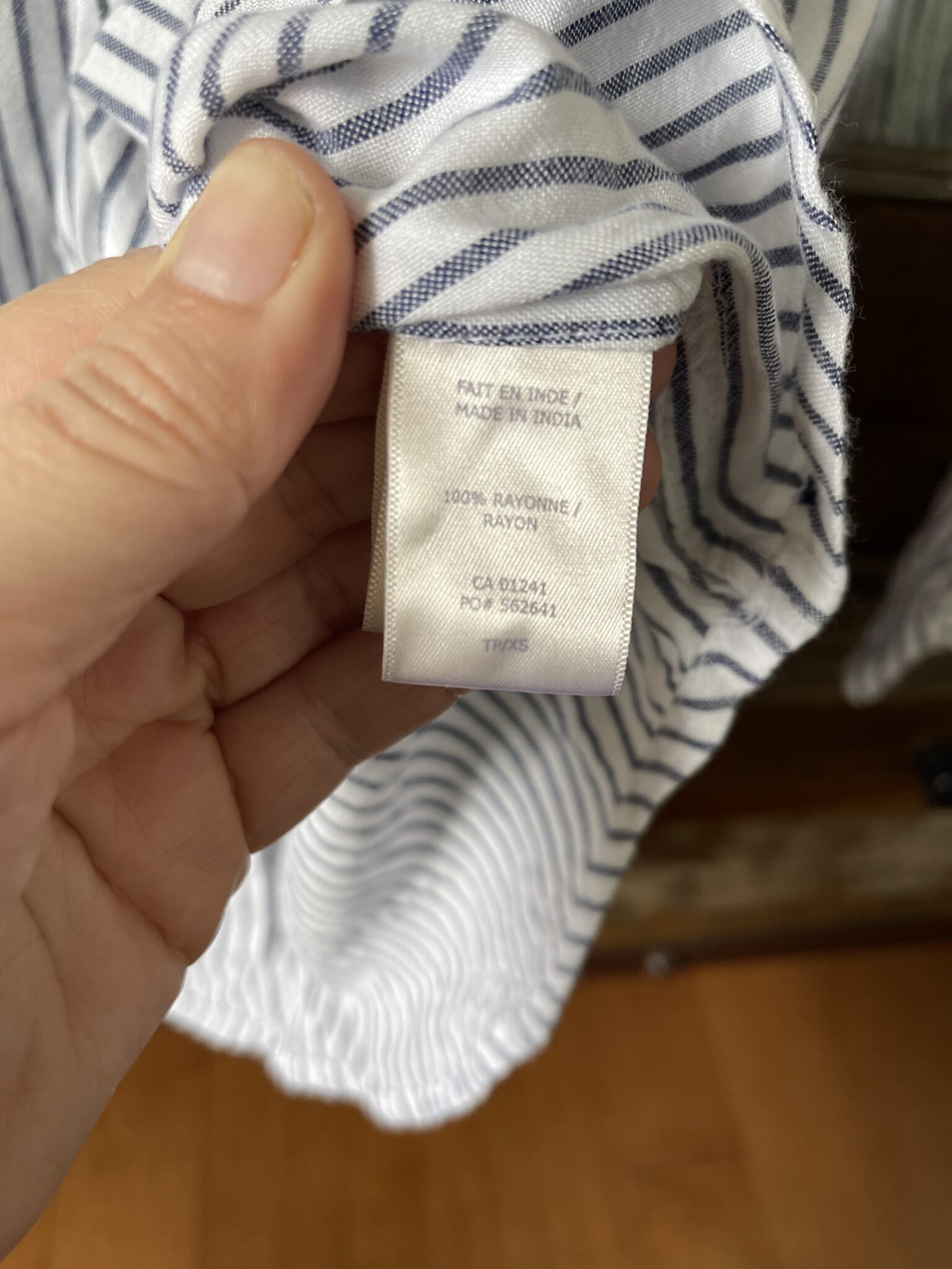 Image for Chemise longue rayée
