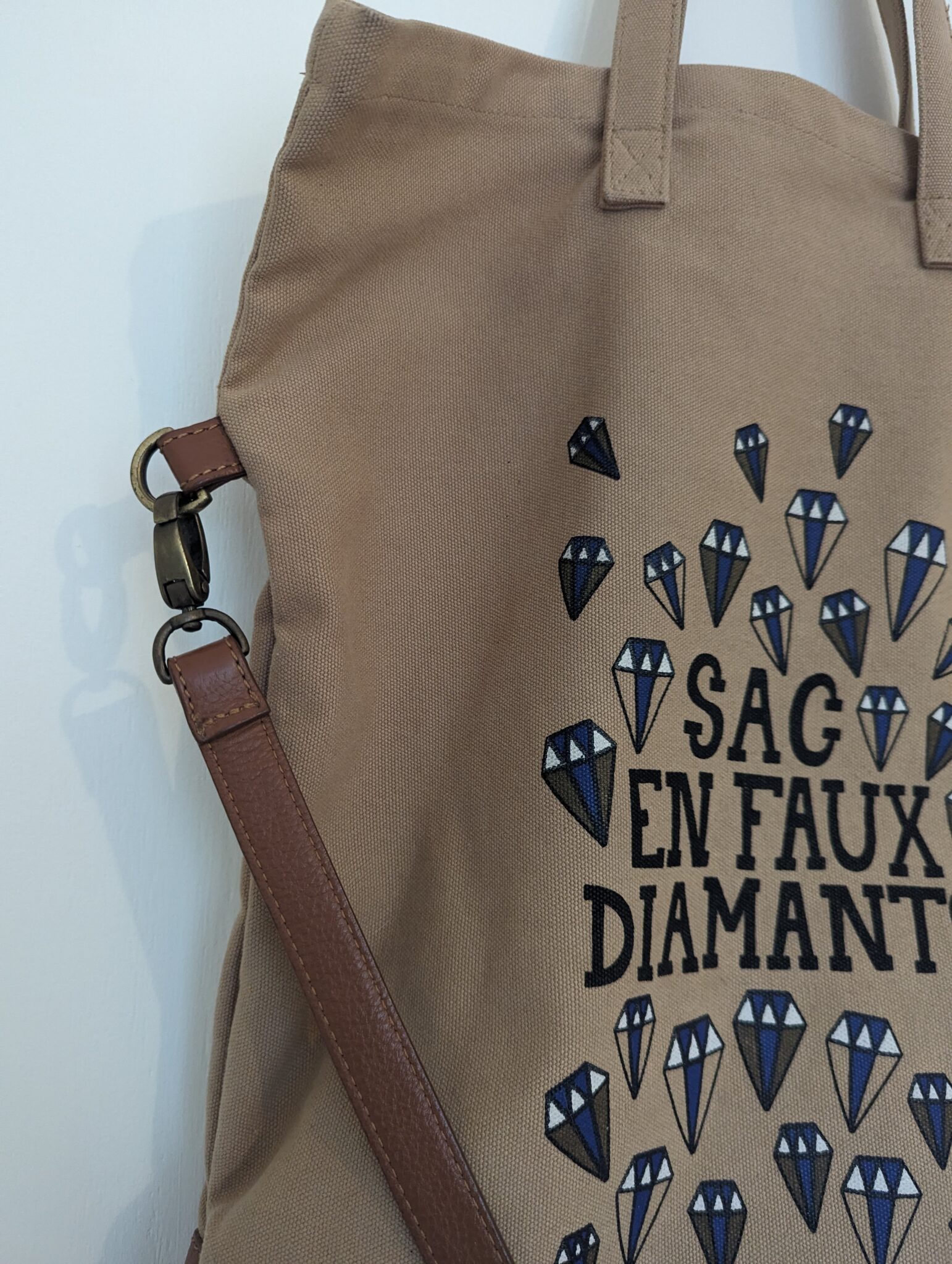 Image for Sac en toile et cuir comptoir des cotonniers