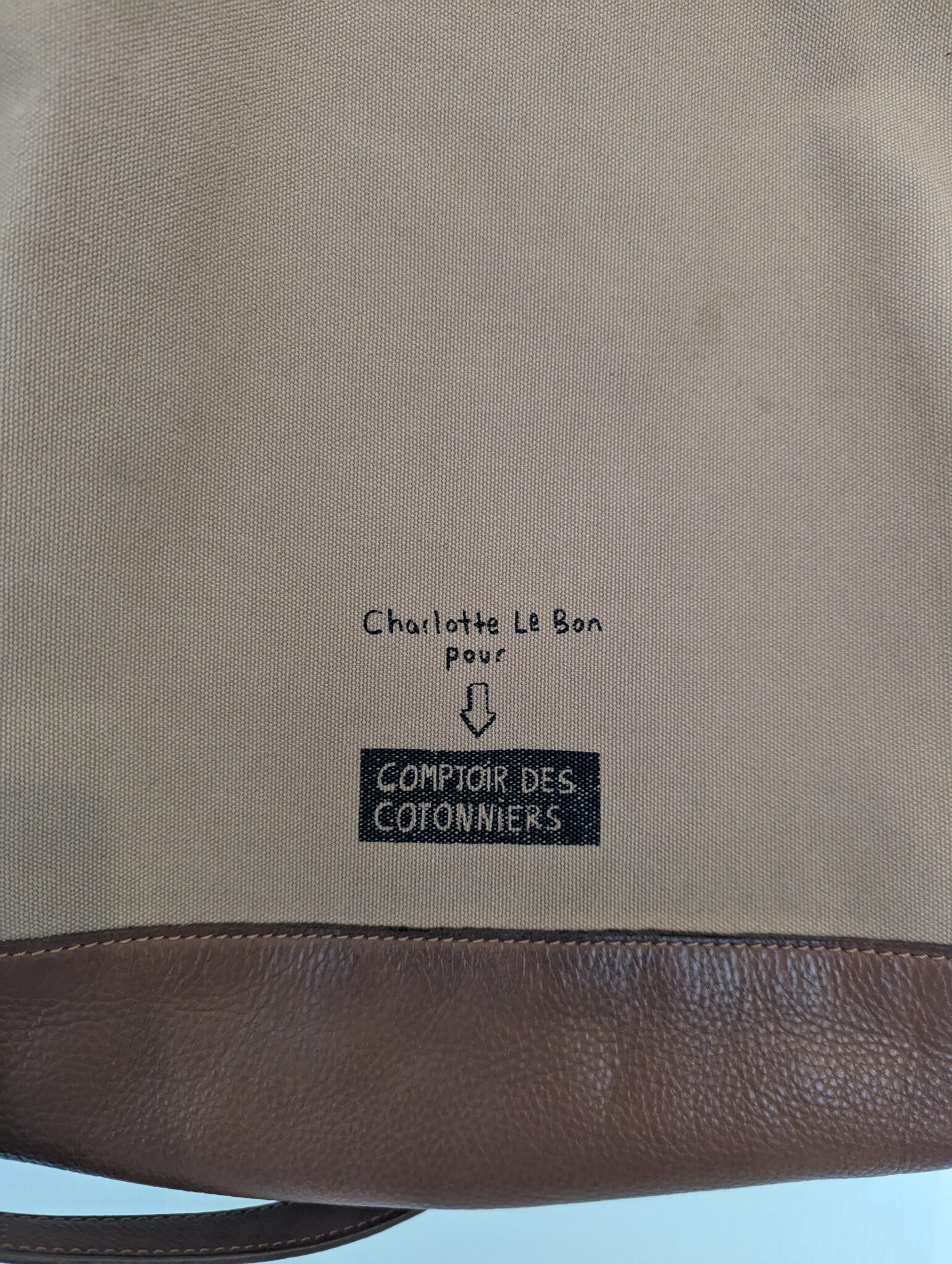 Image for Sac en toile et cuir comptoir des cotonniers