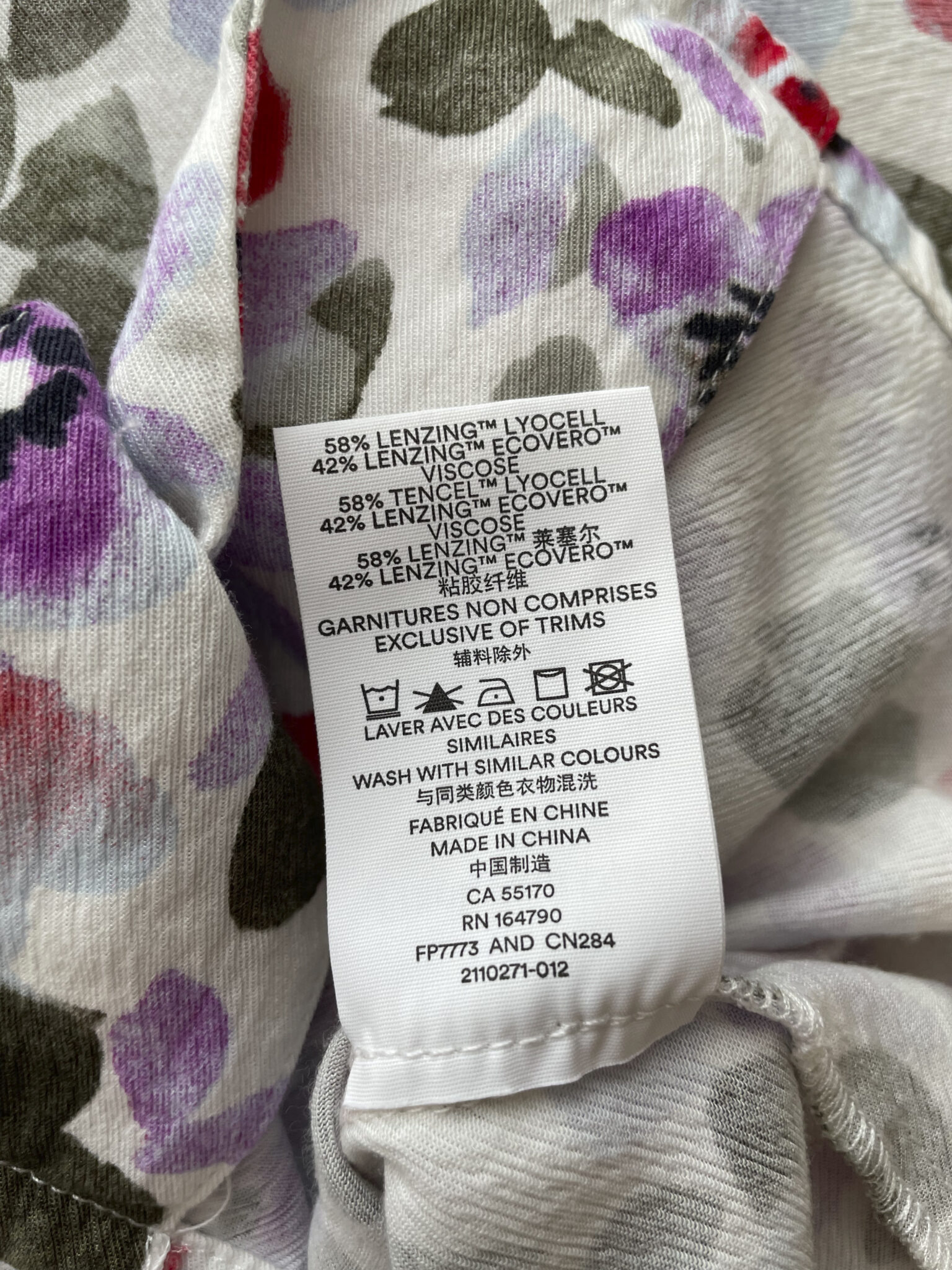 Image for Frank and Oak short-sleeved floral print blouse, size M.