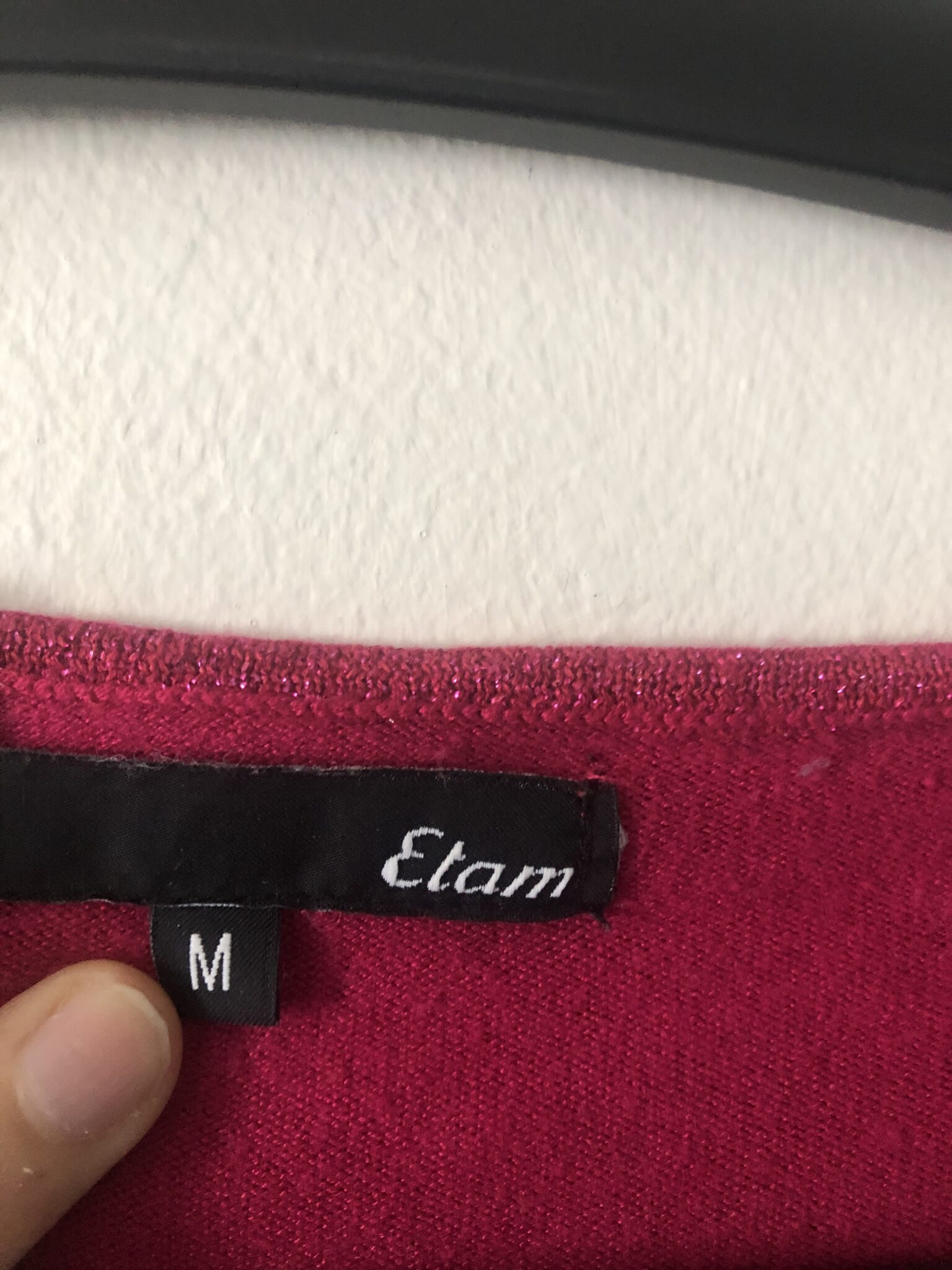 Image for Chandail rose framboise en viscose - Etam