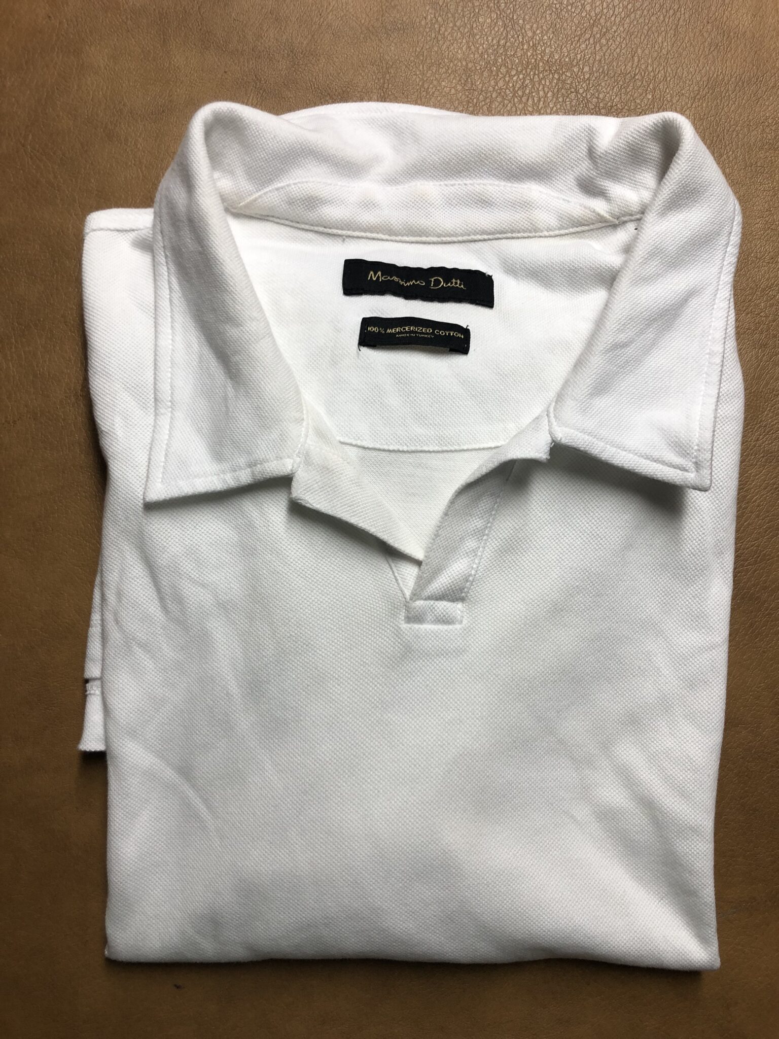 Featured image for Large; Magnifique polo tee-shirt en coton mercerisé Massimo Dutti