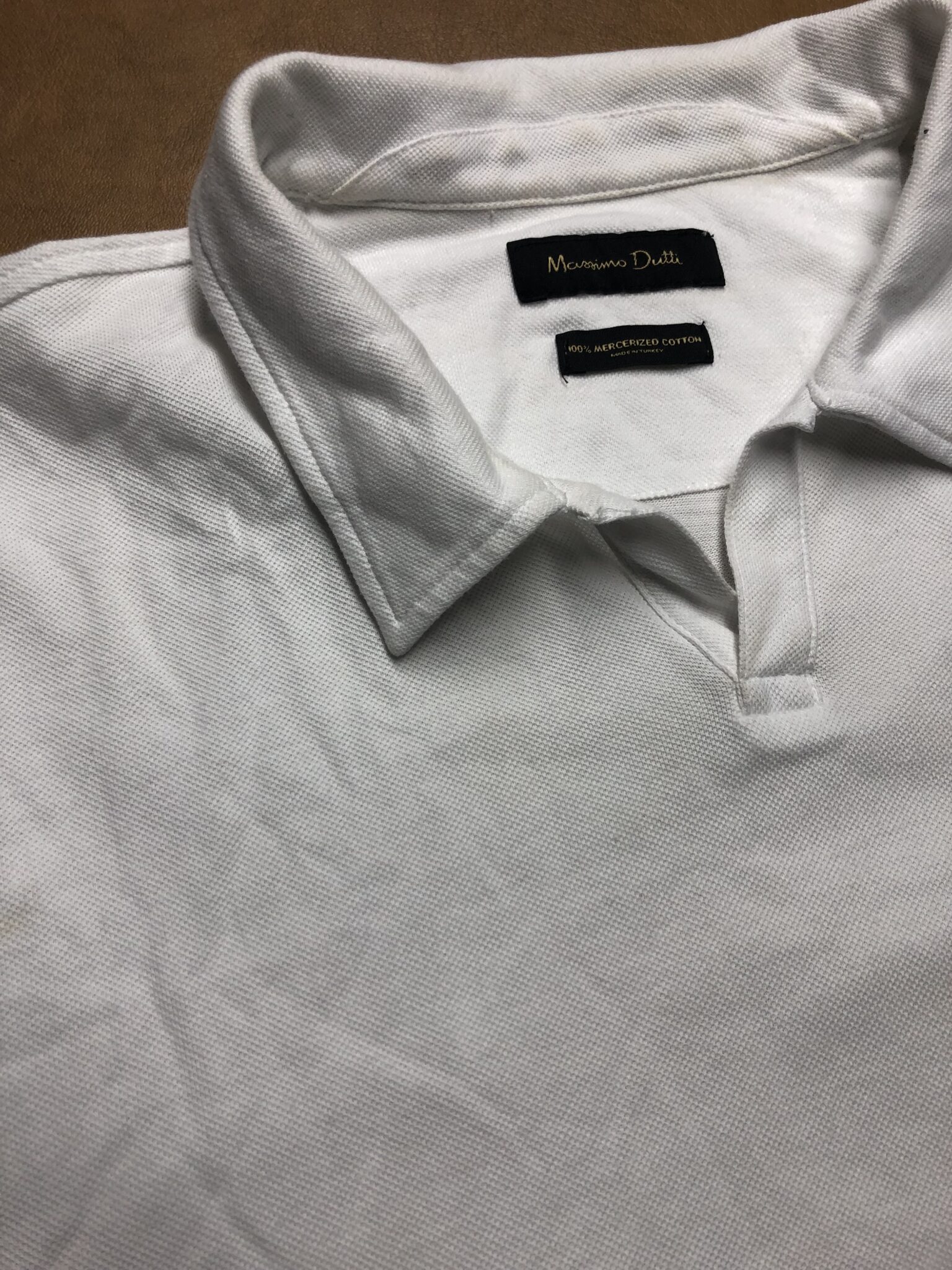 Image for Large; Magnifique polo tee-shirt en coton mercerisé Massimo Dutti