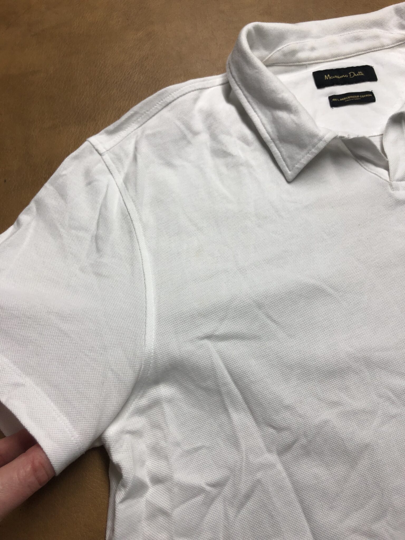 Image for Large; Magnifique polo tee-shirt en coton mercerisé Massimo Dutti