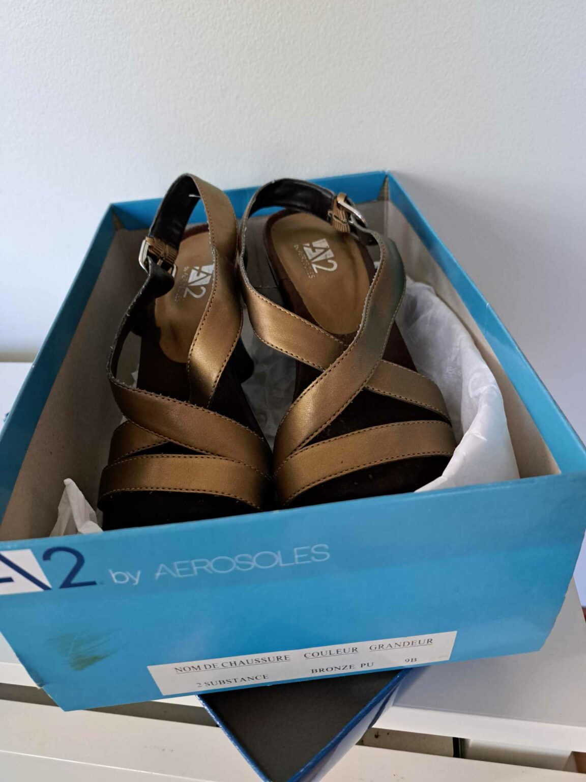 Image for Sandales Bronze taille 9B par A2 by Aerosoles - ultra confortables!