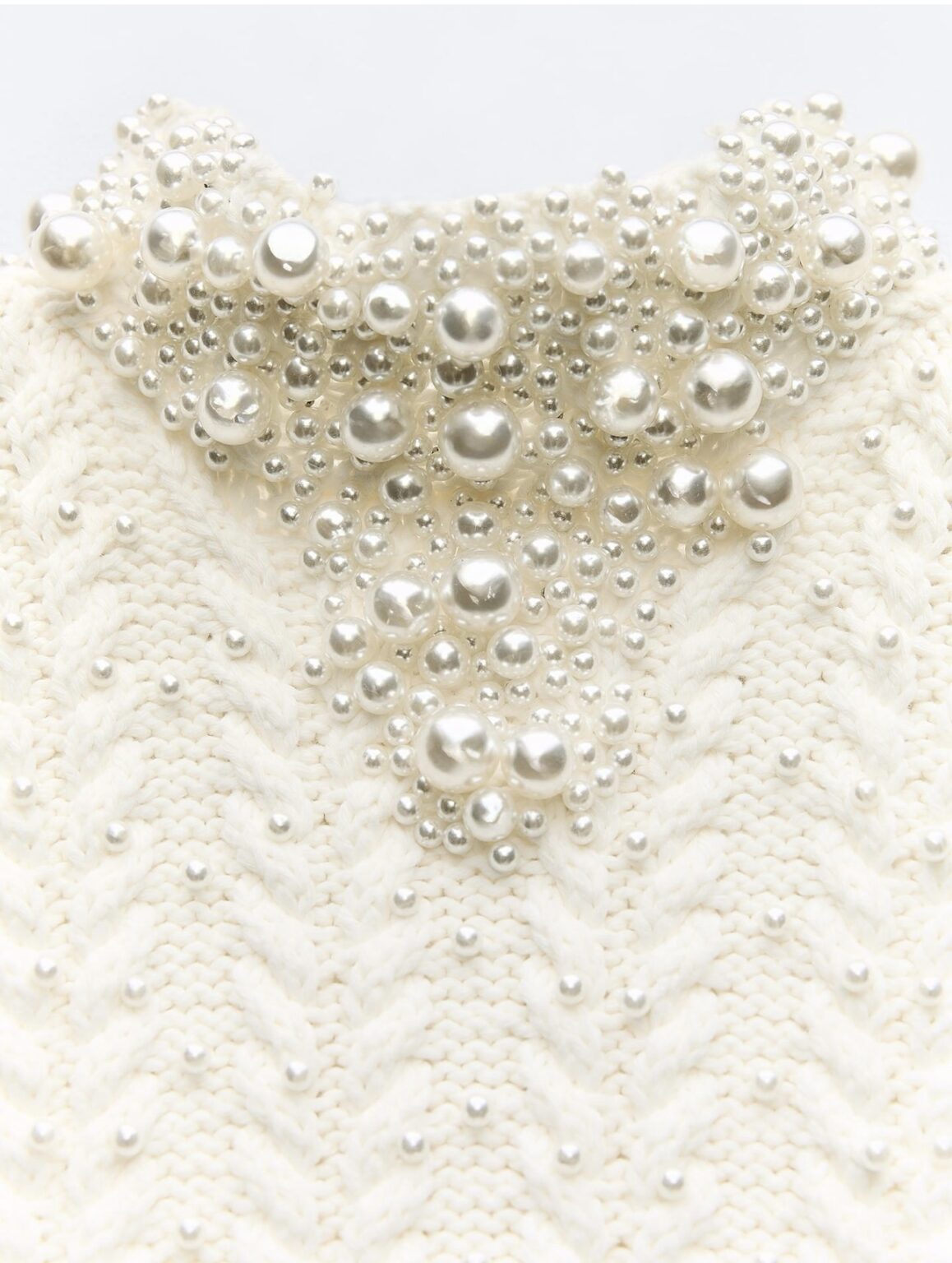 Image for Top en maille à perles (Zara)