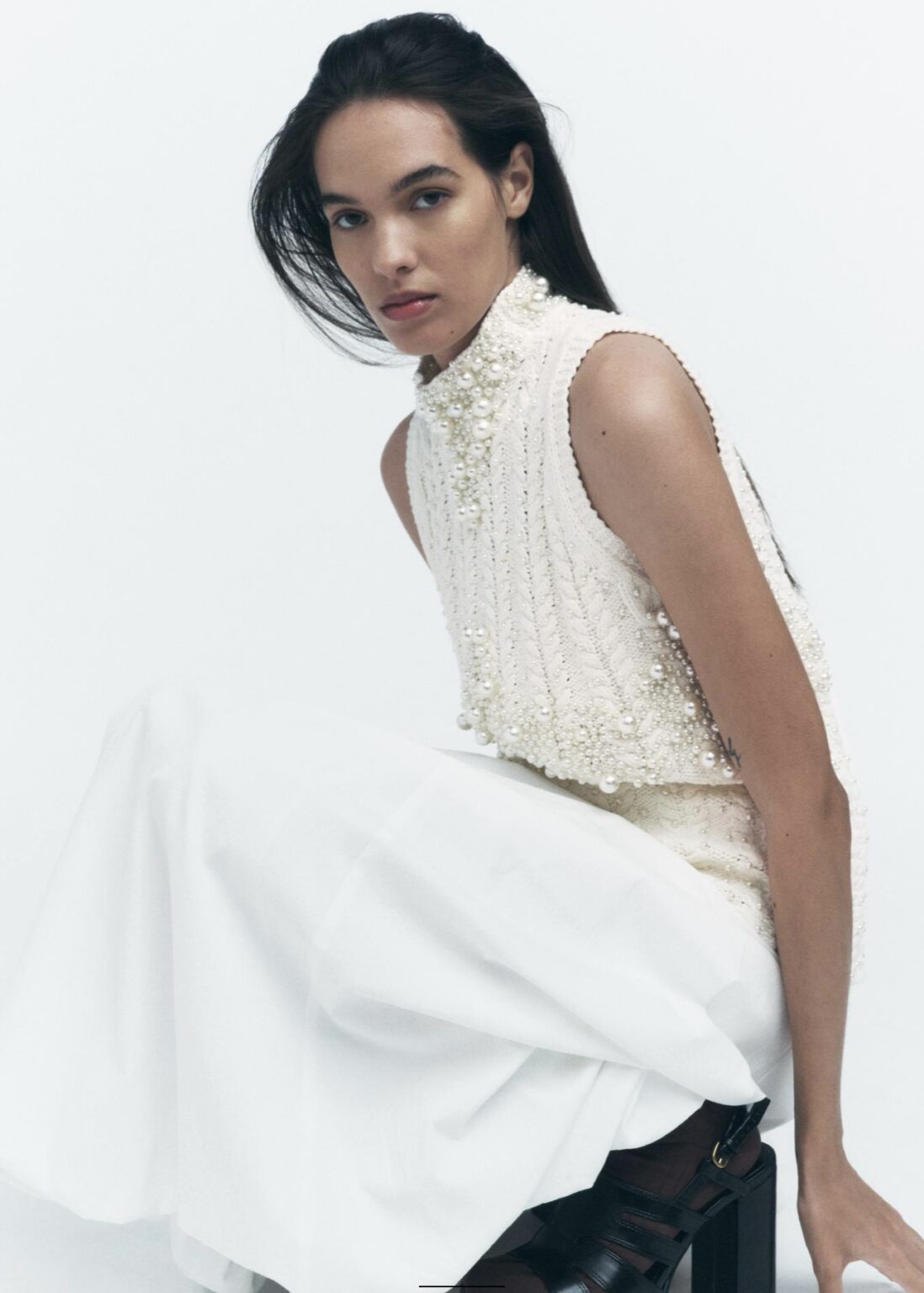 Image for Top en maille à perles (Zara)