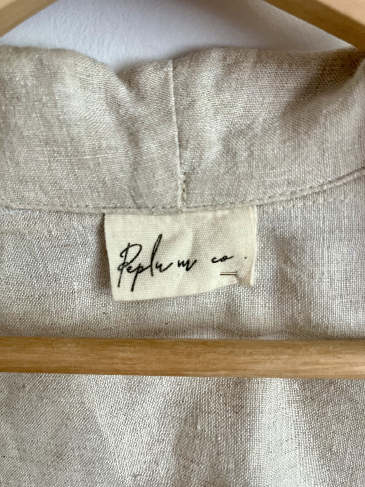 Image for 100% linen Chelsea Coat PEPLUM CO. (OS)
