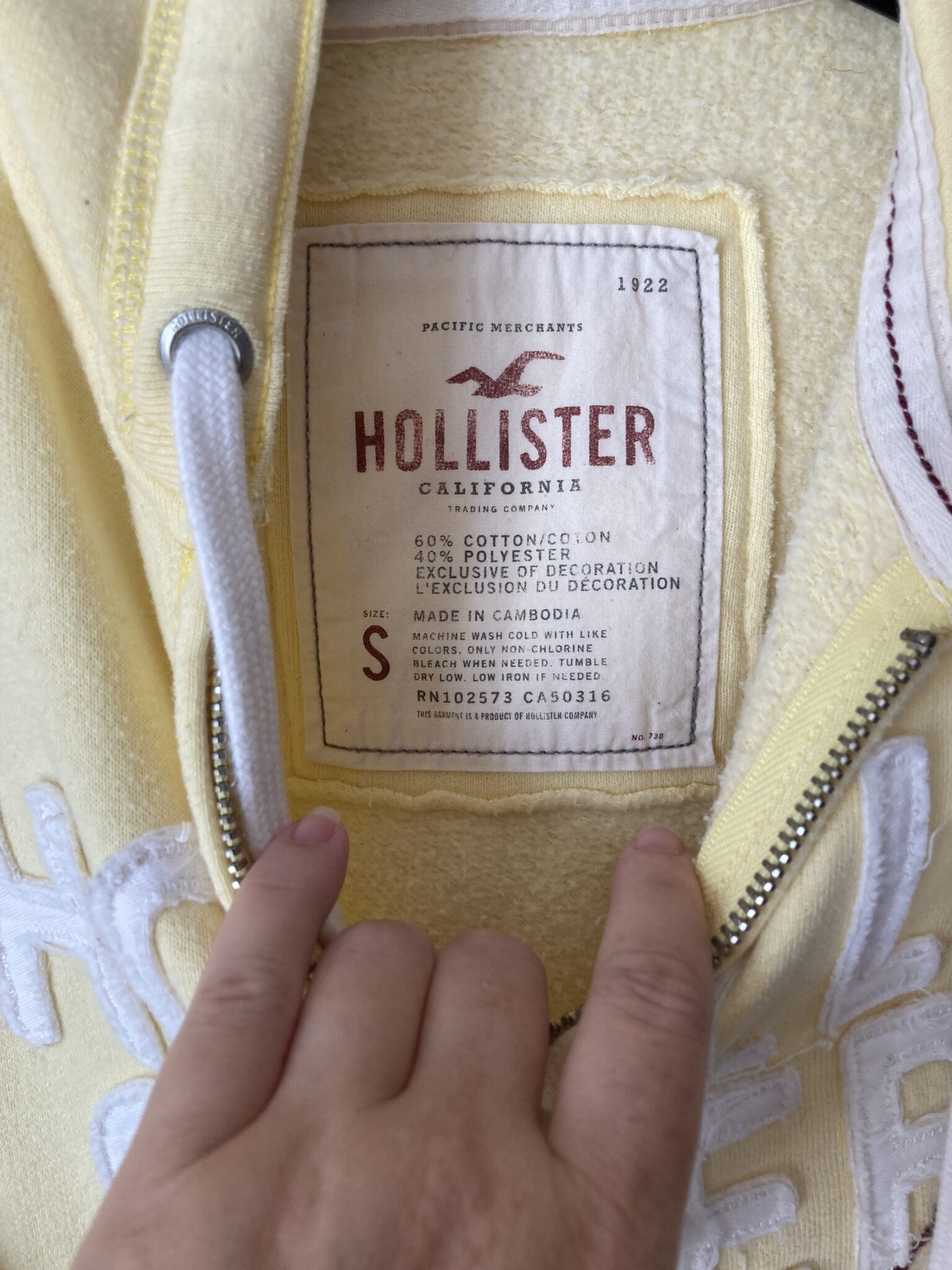 Image for Veste jaune Hollister Small