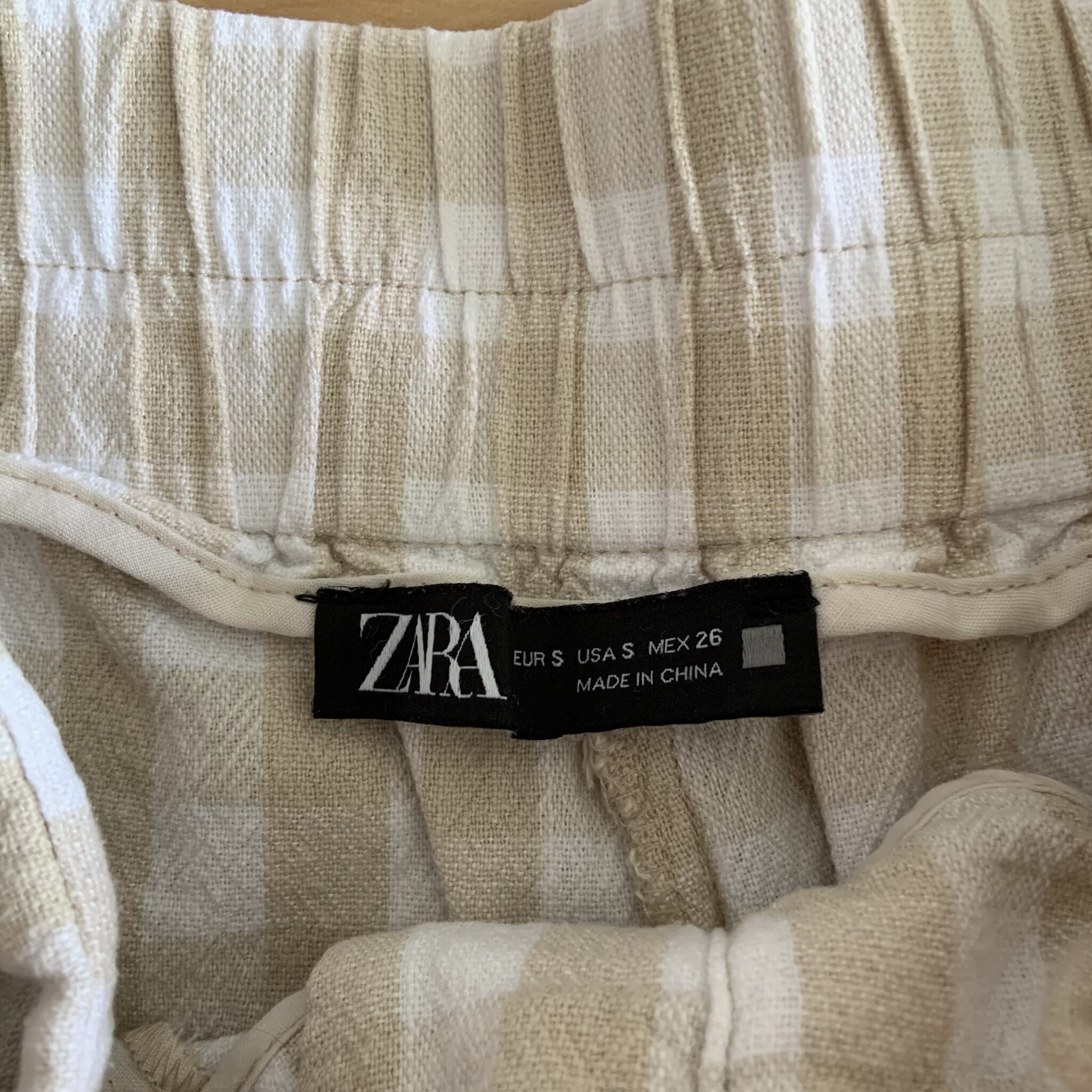 Image for Shorts vichy taille haute S Zara