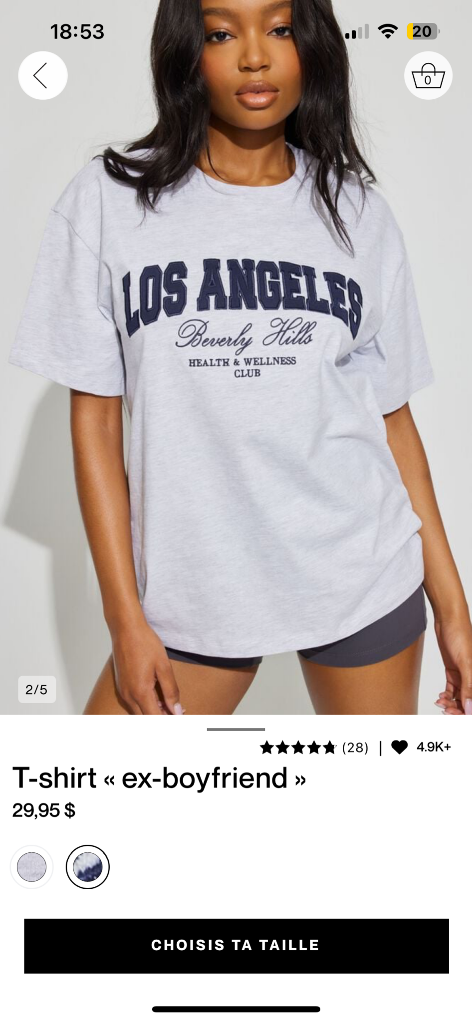 Image for T-shirt oversize gris