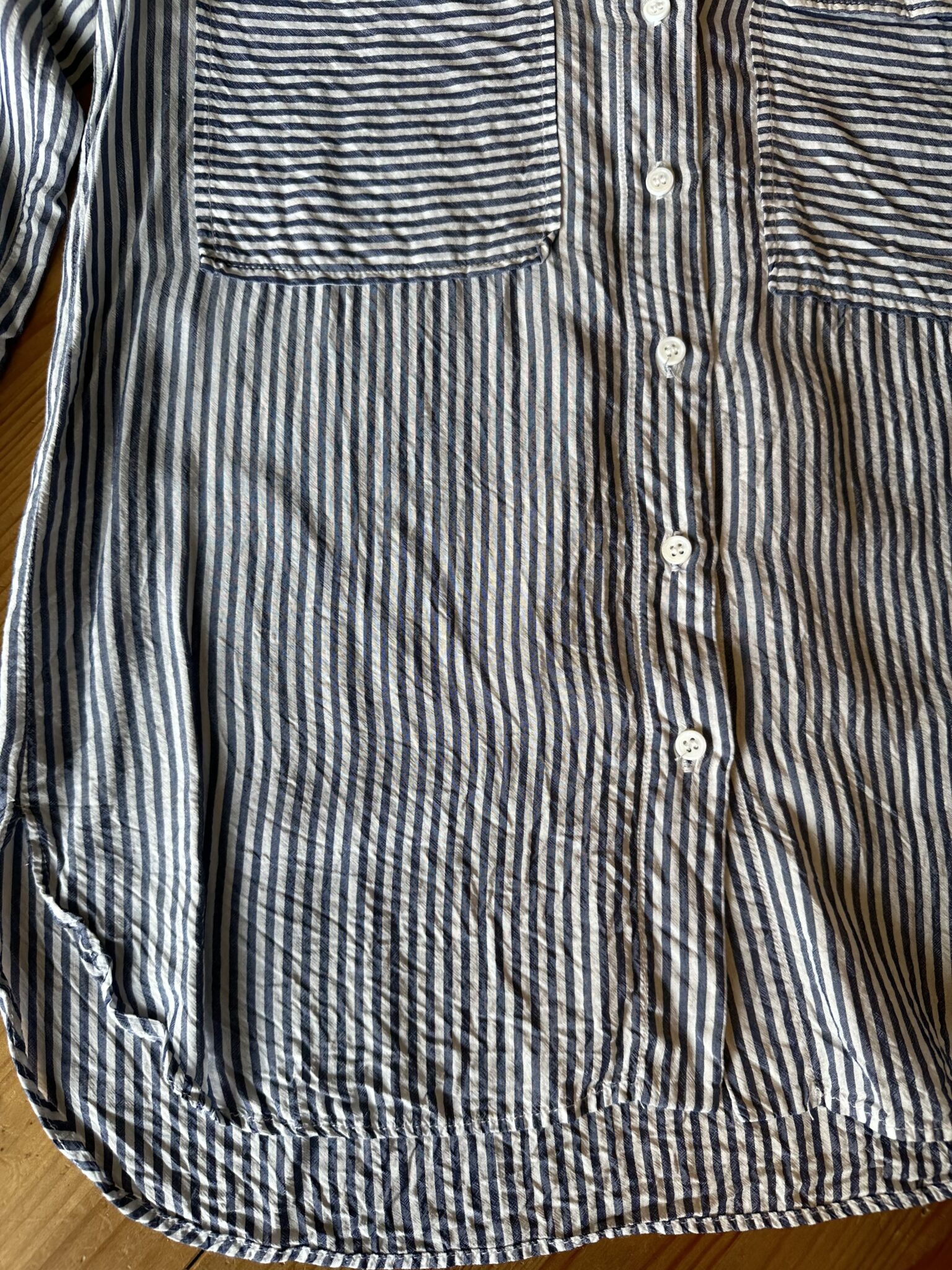 Image for Chemise ligné bleu et blanc
