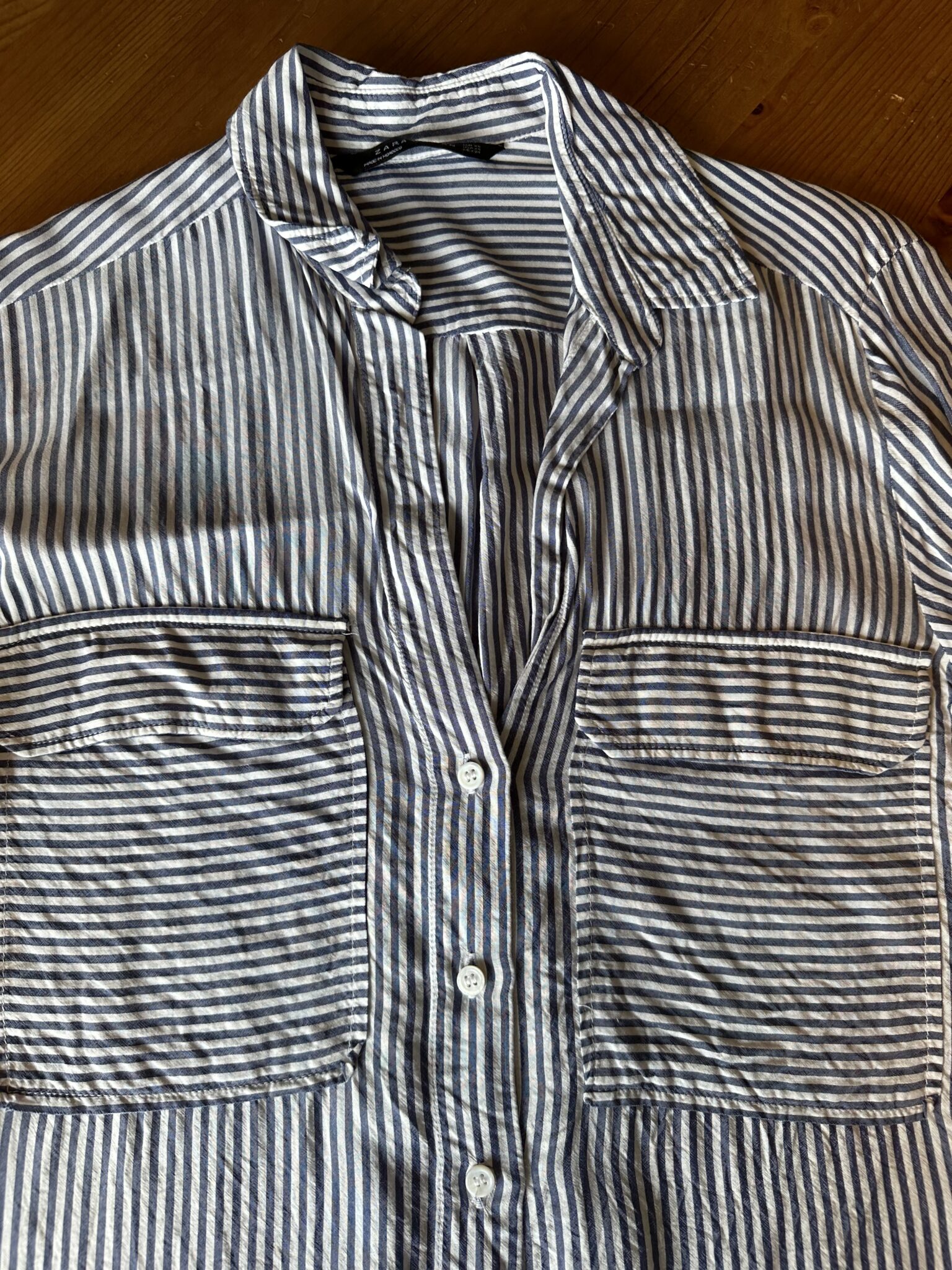 Image for Chemise ligné bleu et blanc