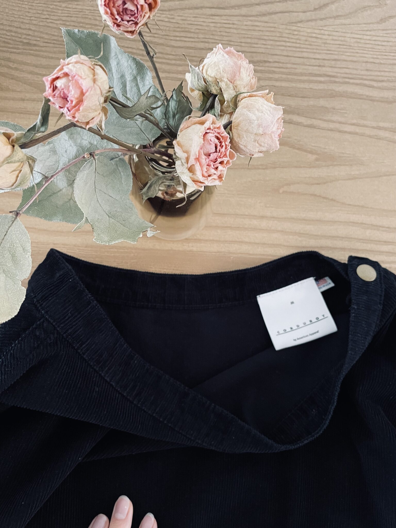 Image for Jupe Corduroy Noire American Apparel