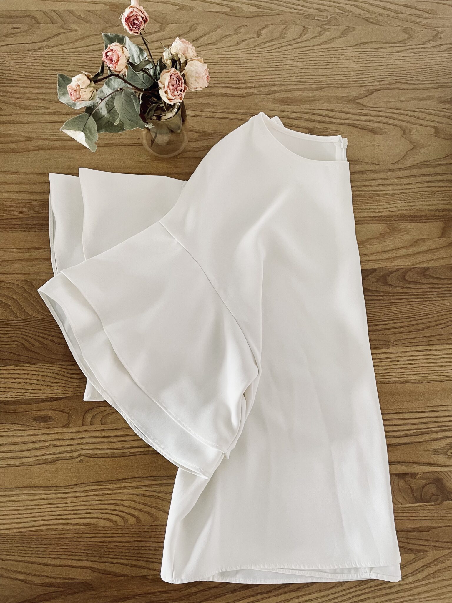 Image for Off white blouse with flounced sleeves