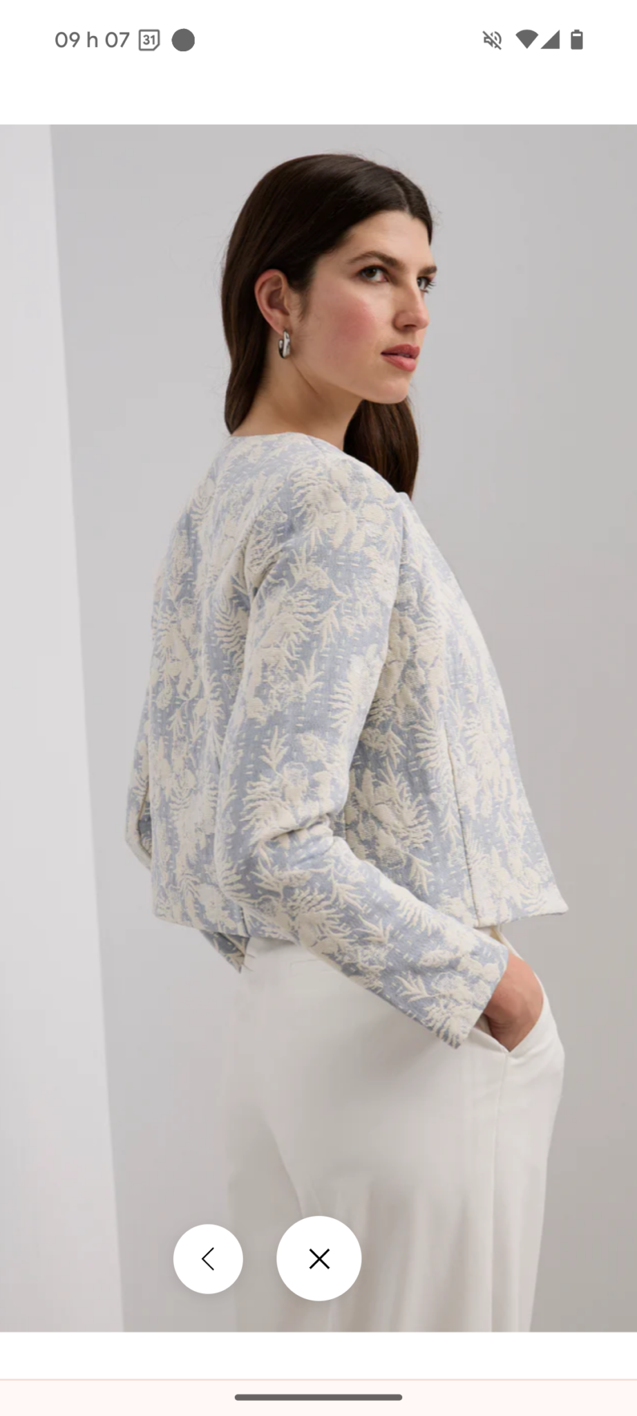Image for Veston crop en jacquard
