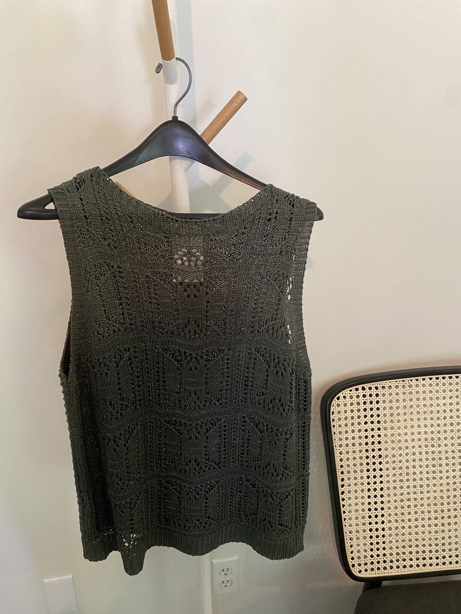 Image for Débardeur en crochet vert forêt