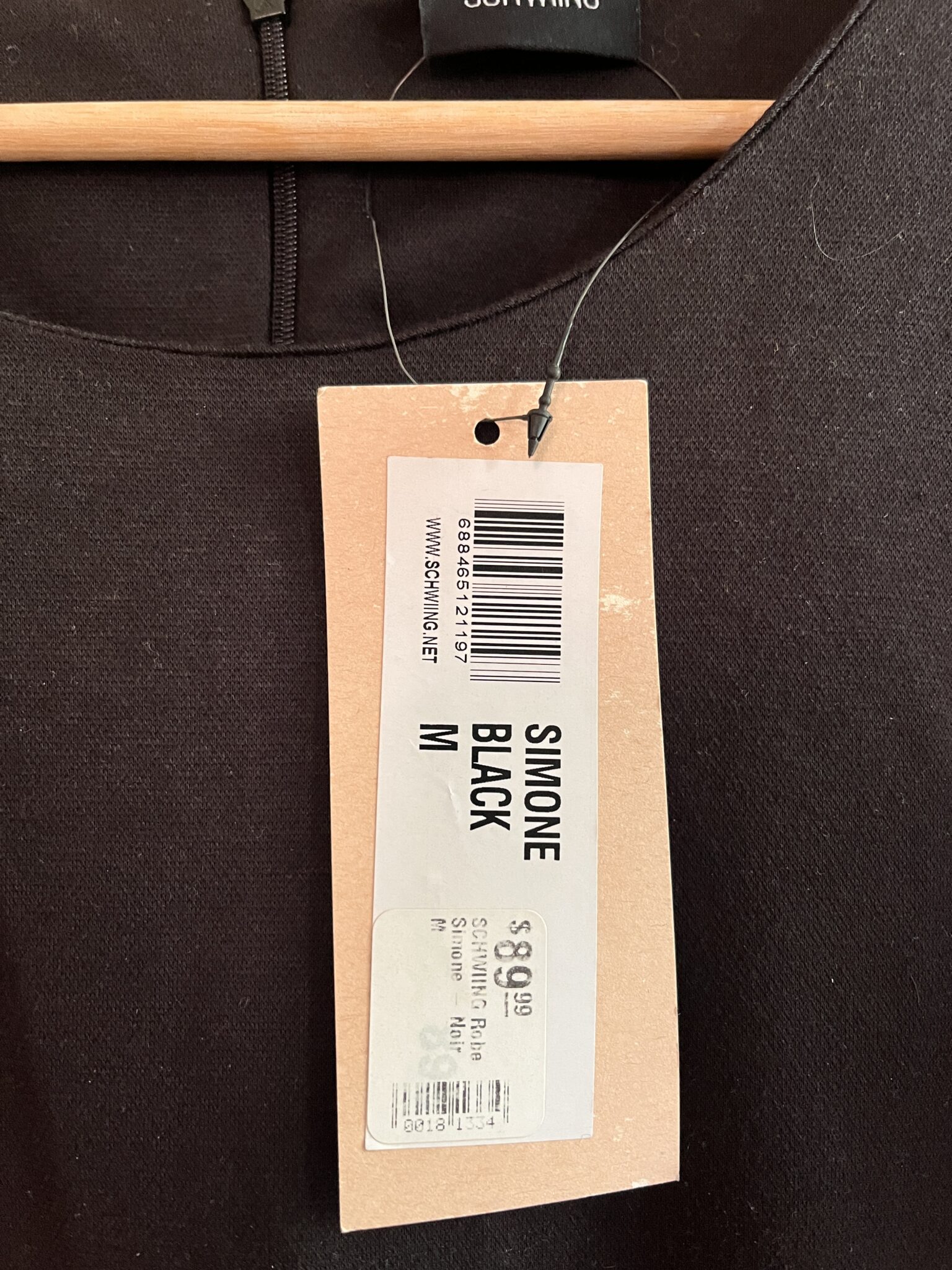Image for Robe trapèze noire élégante Schwiing taille M