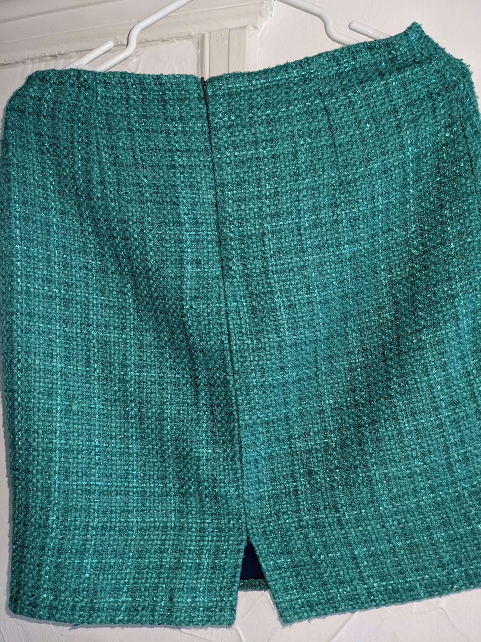Image for Sparkling green tweed skirt