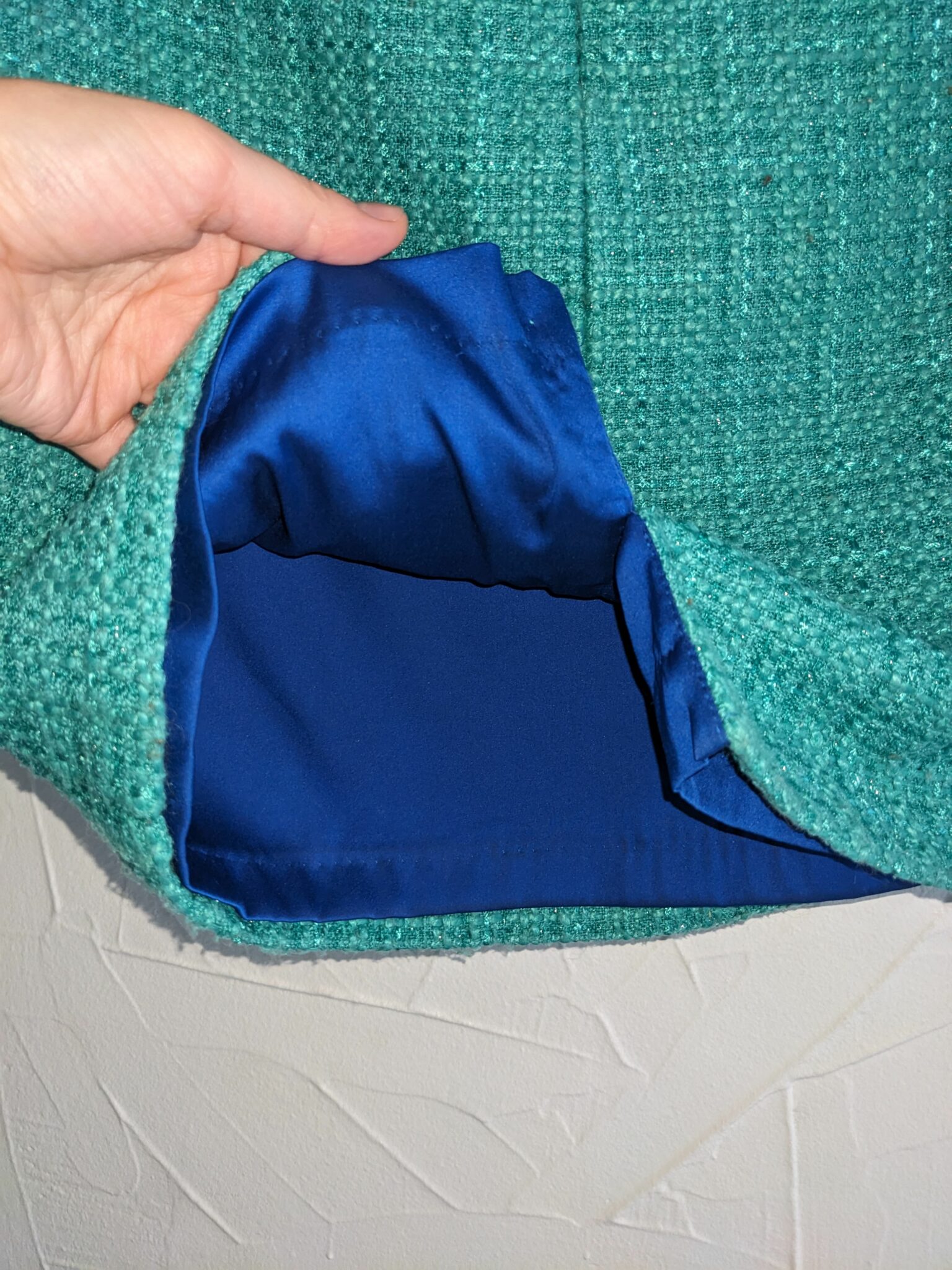 Image for Sparkling green tweed skirt