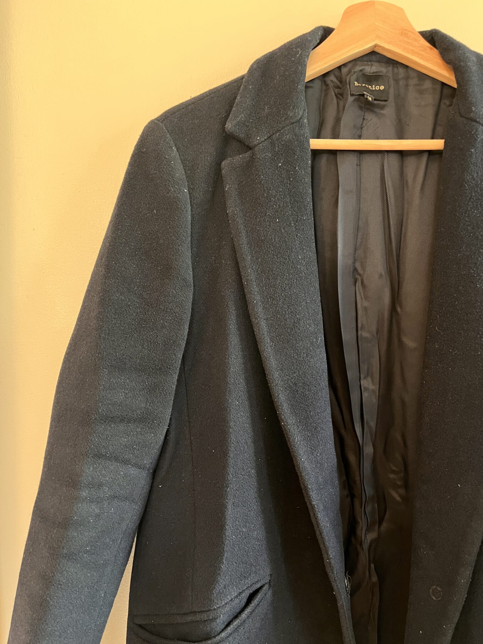 Featured image for Caban manteau d'automne bleu marine Bérénice taille 38