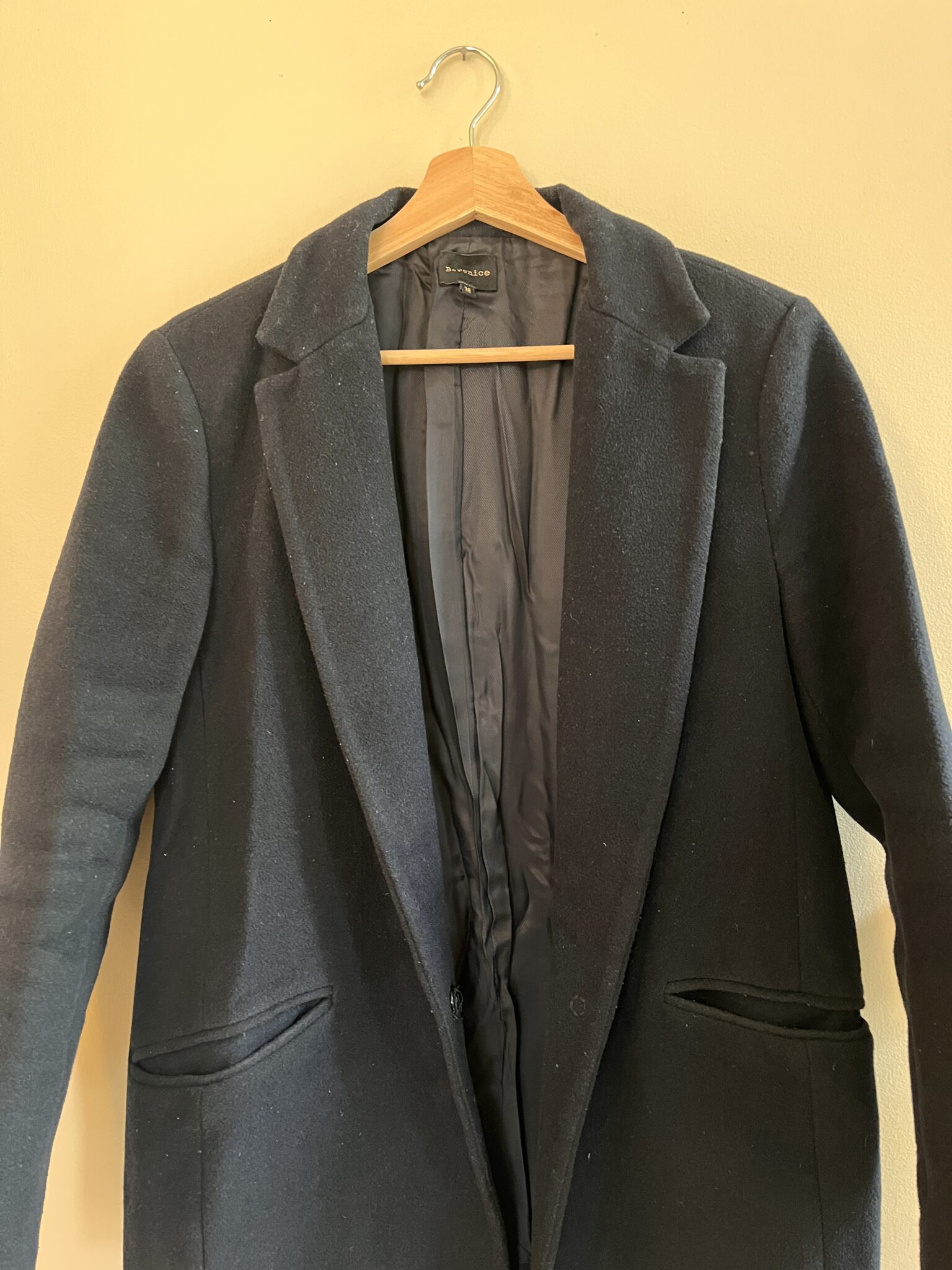 Image for Caban manteau d'automne bleu marine Bérénice taille 38