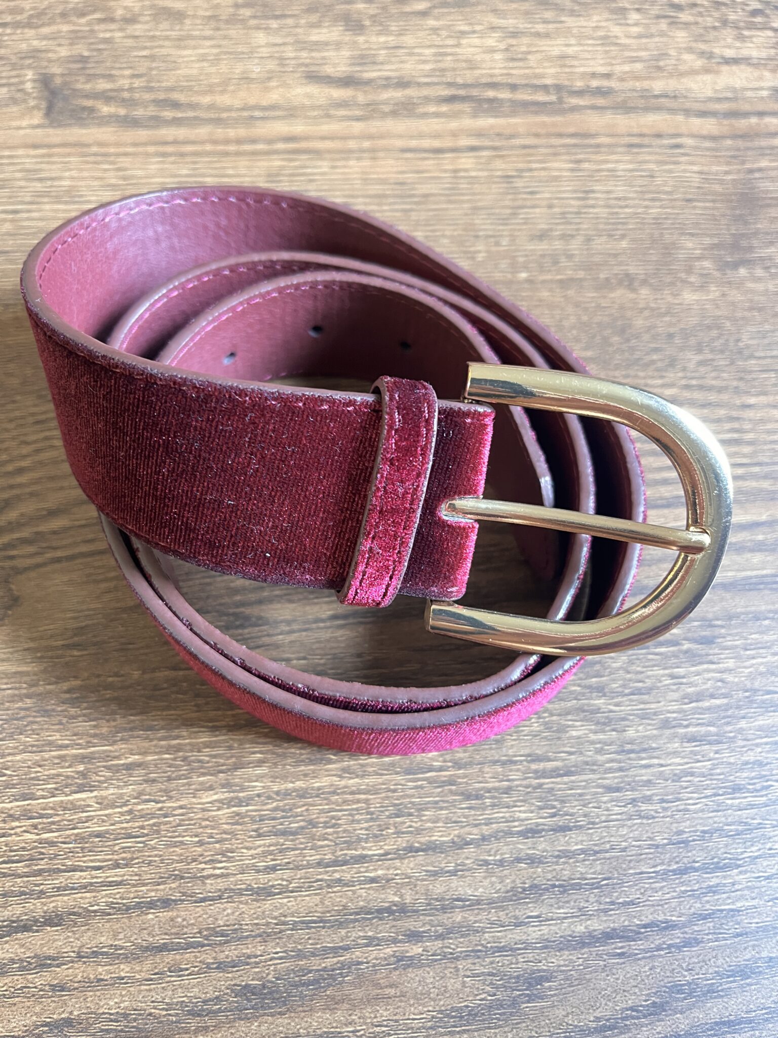 Image for Ceinture suède fushia et boucle dorée