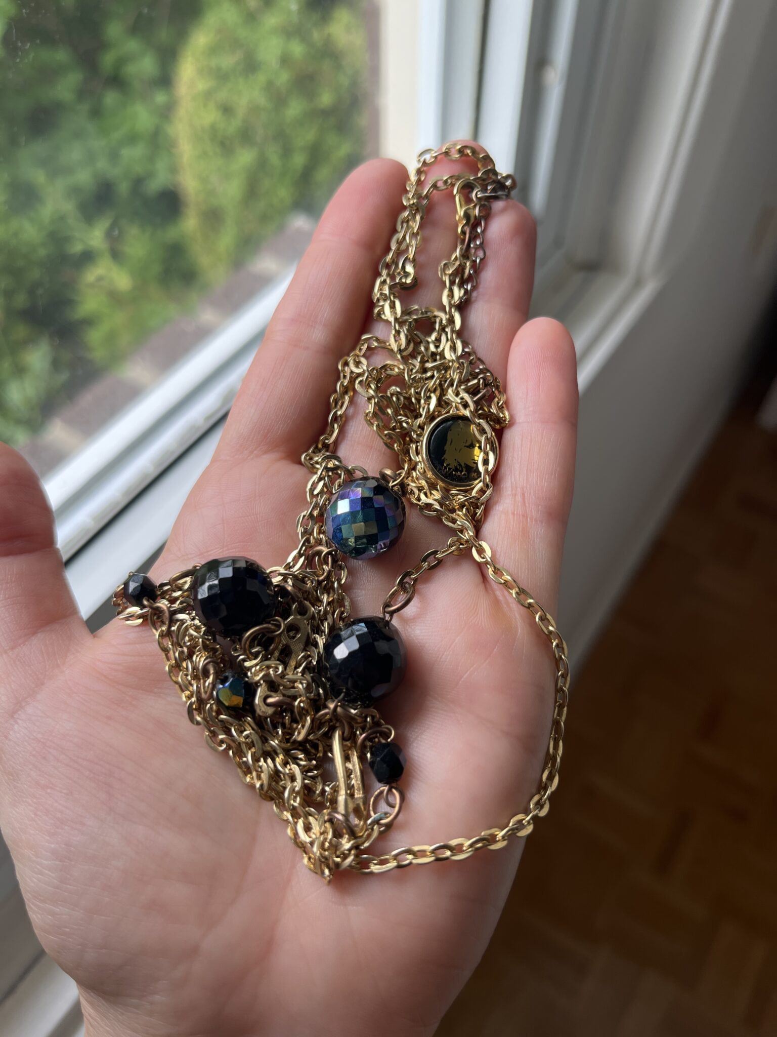 Image for Long gold necklace