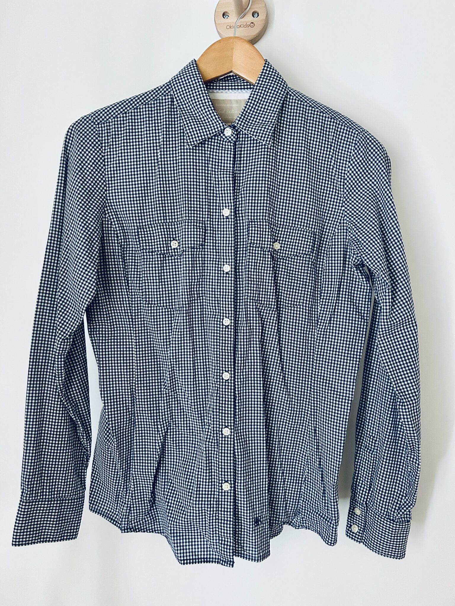 Image for BR navy blue gingham shirt