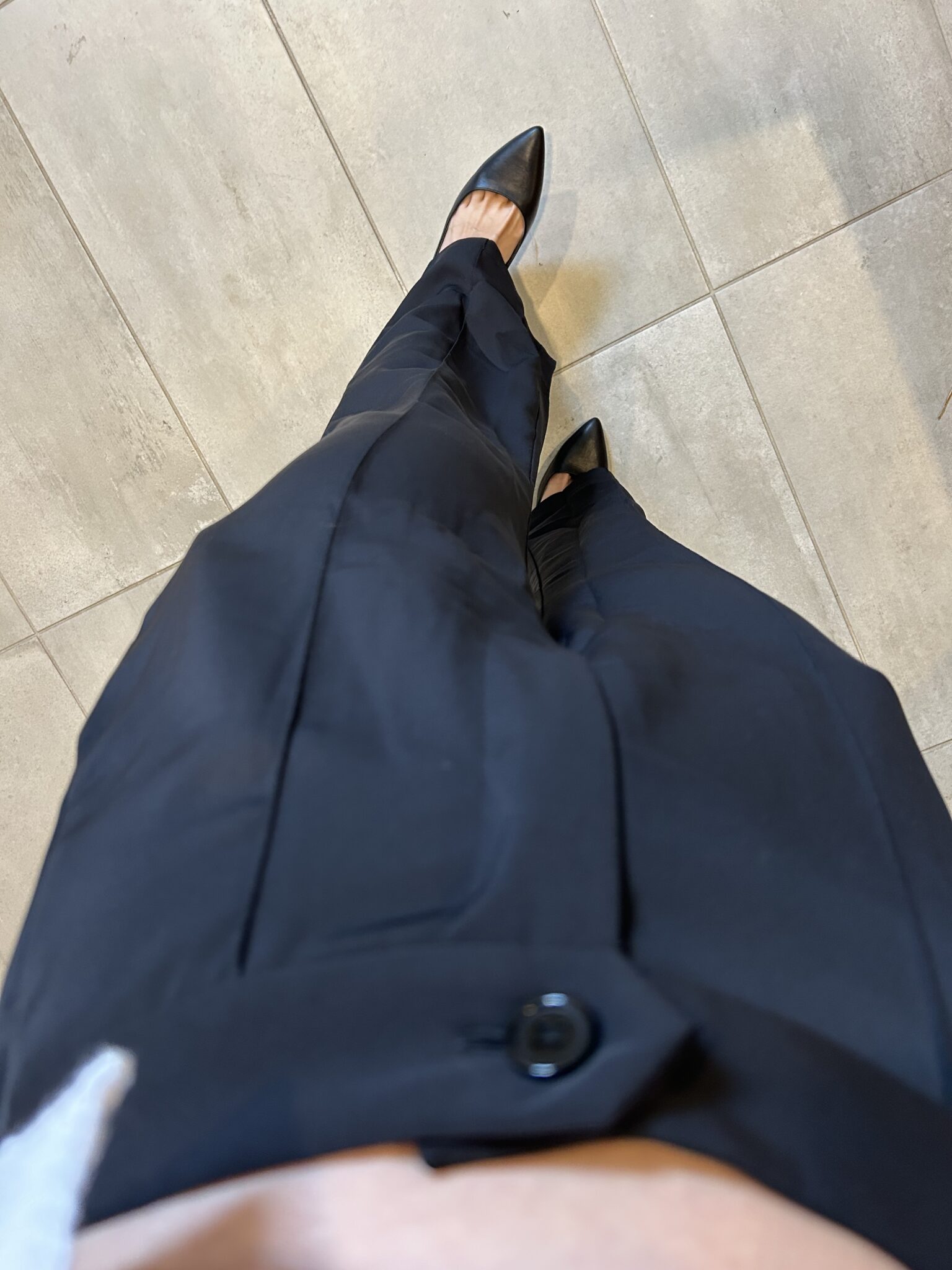 Image for Pantalon noir jambes larges