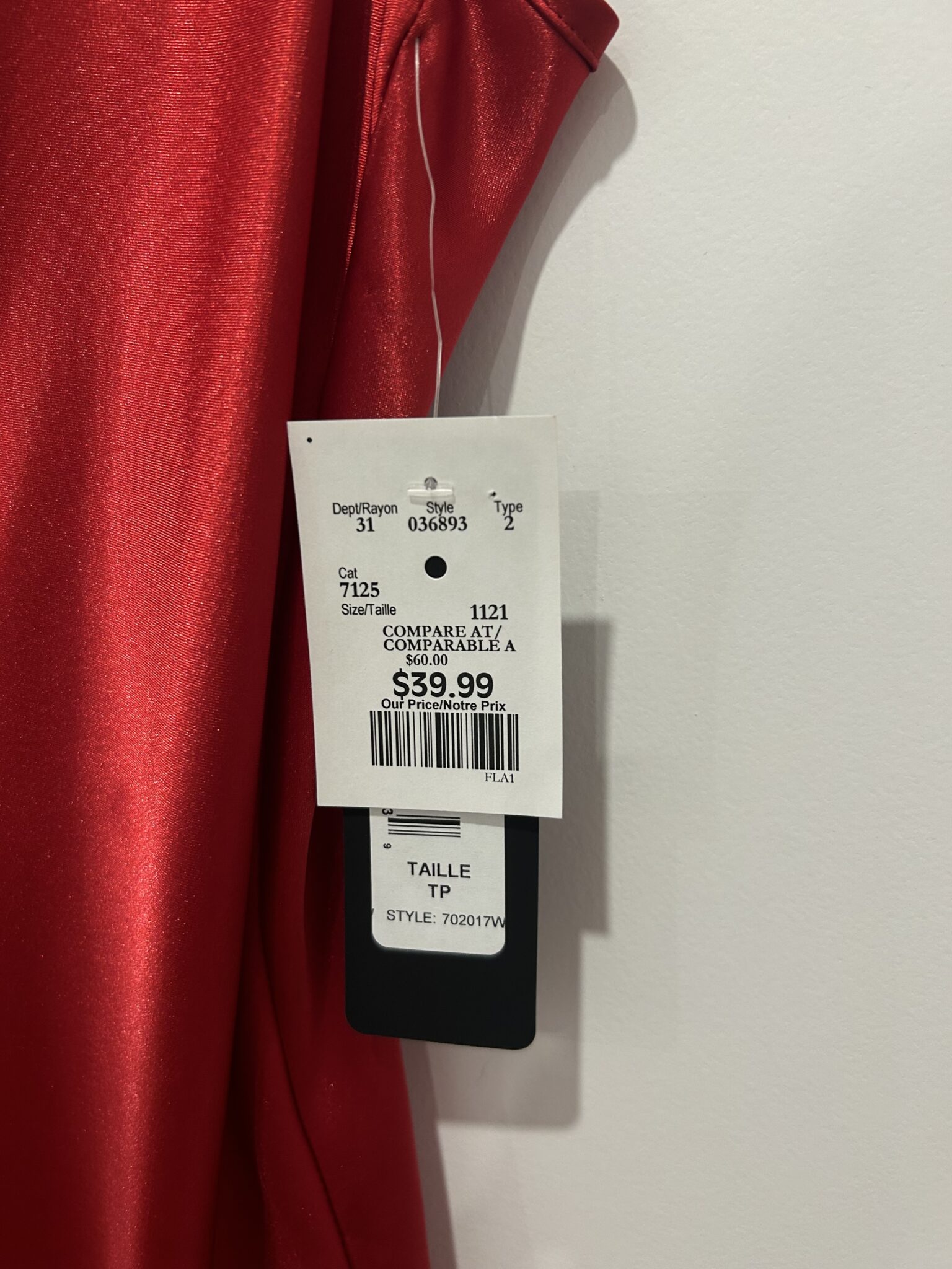 Image for Robe en Satin rouge