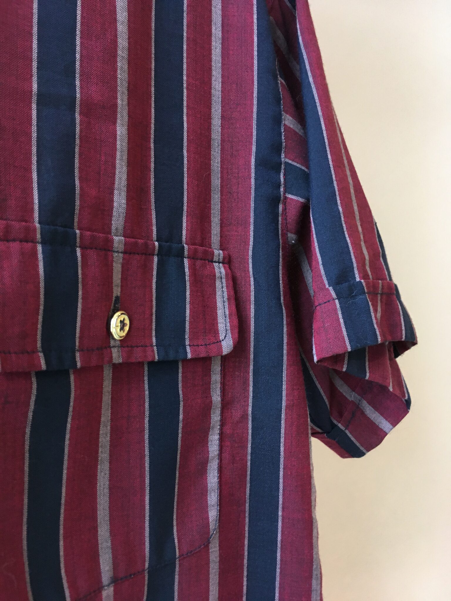 Image for Chemise bordeaux rayée vintage