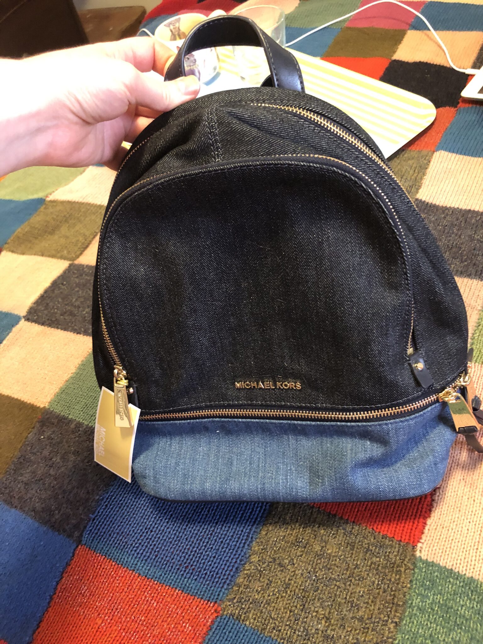 Image for NEUF Michael Kors sacoche bleu jeans