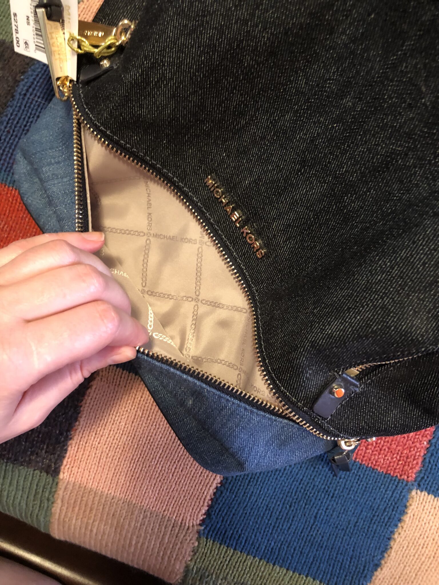 Image for NEUF Michael Kors sacoche bleu jeans