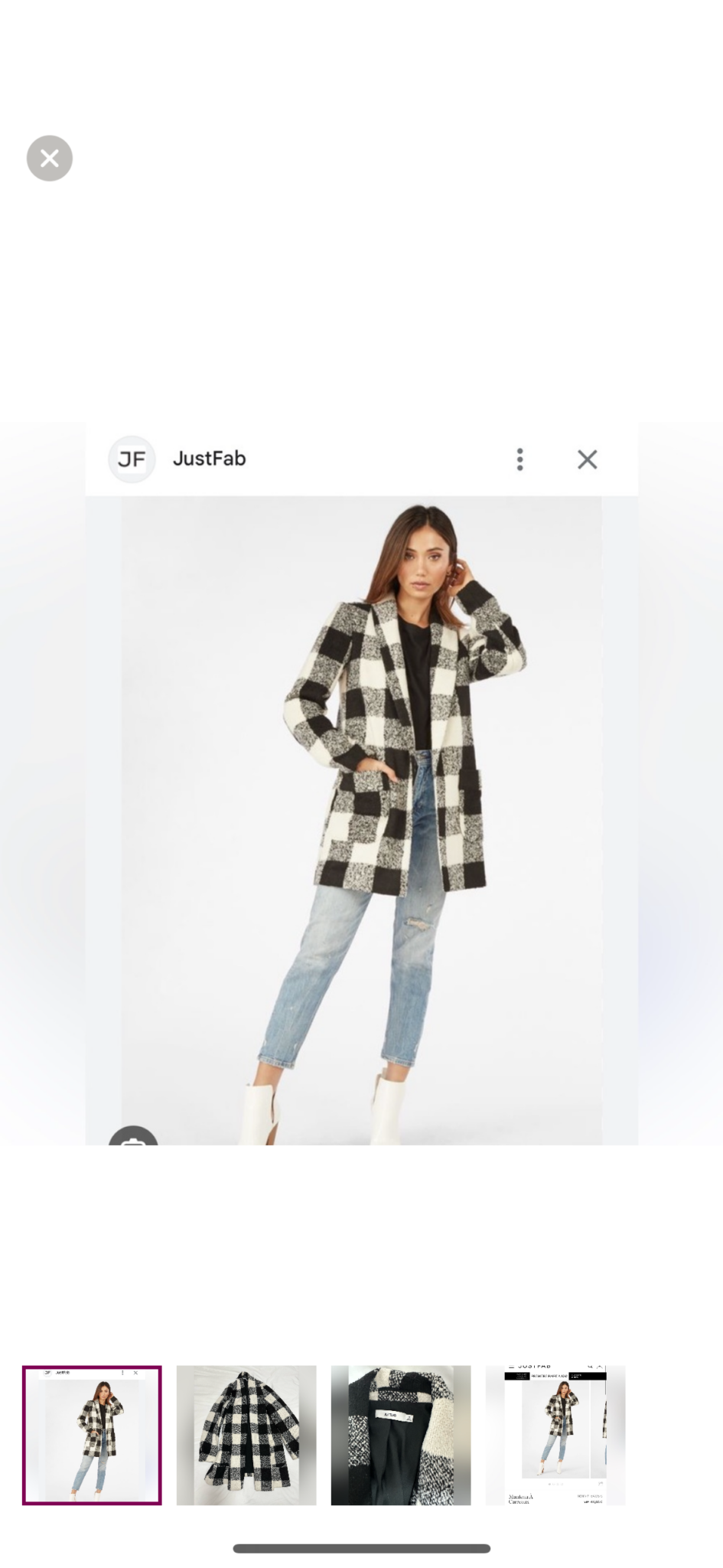 Featured image for Manteau à carreaux noir et blanc