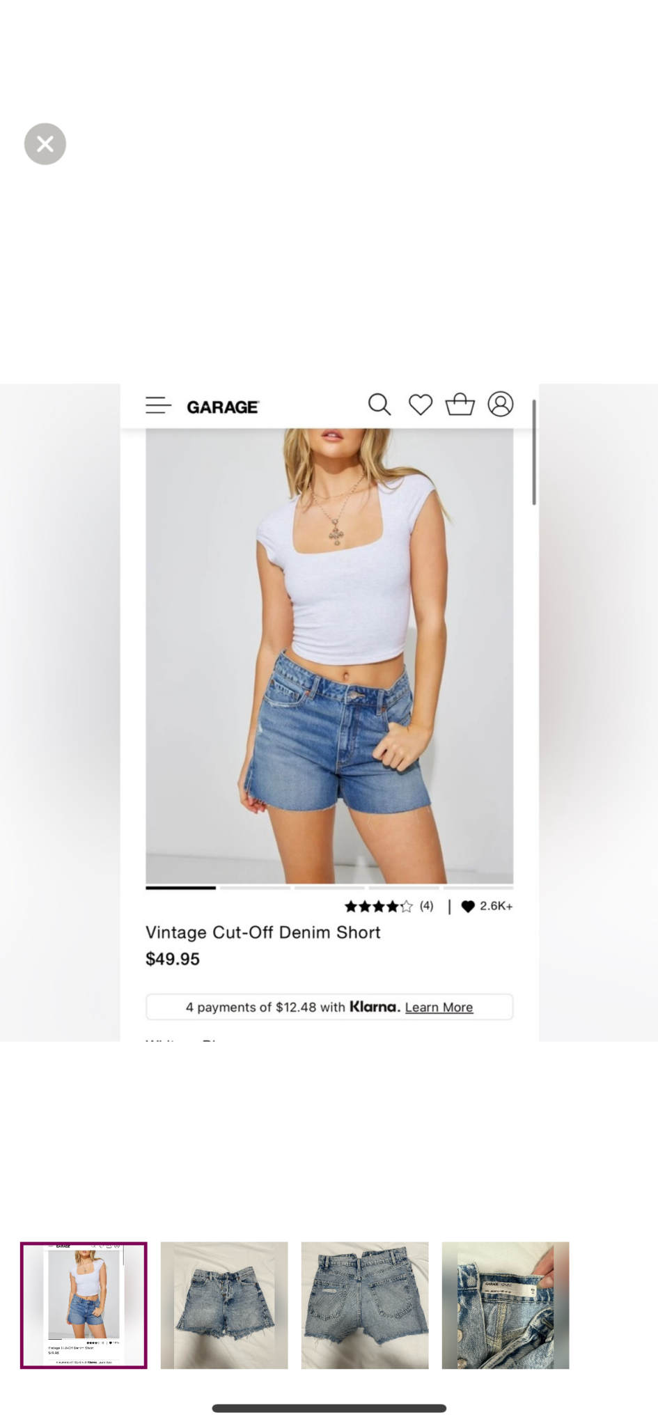 Featured image for Garage Vintage Cut-off shorts jeans