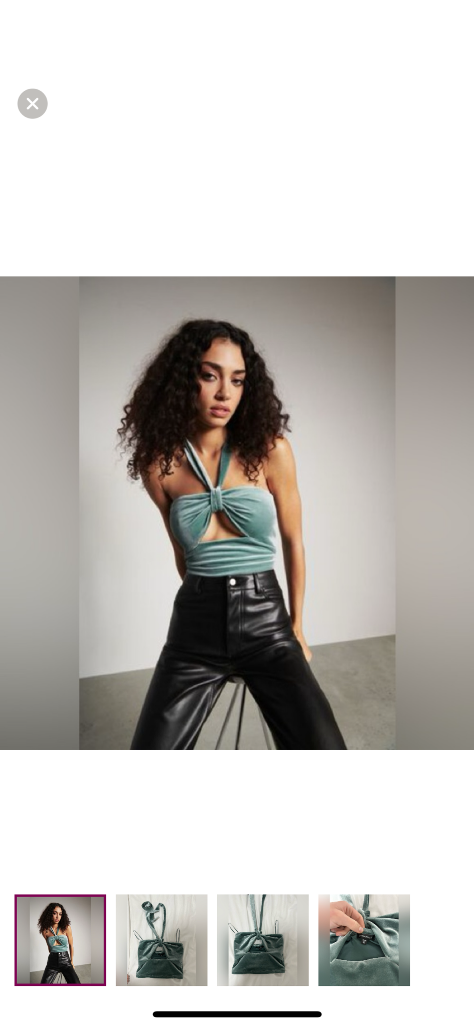 Featured image for Dynamite camisole top (velvet halter top)